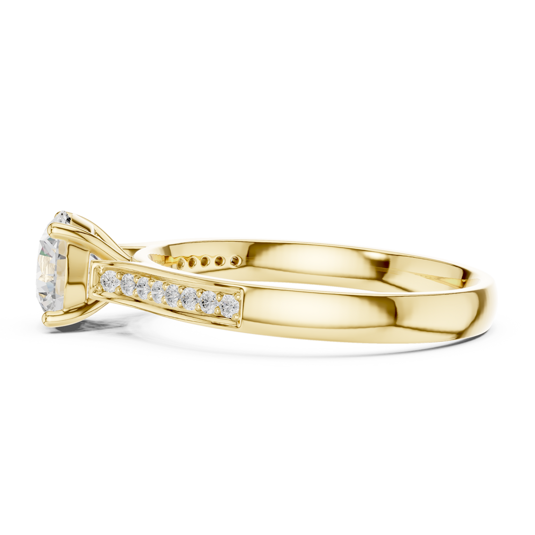 Designer floral diamond ring inspired by blooming flower patterns.