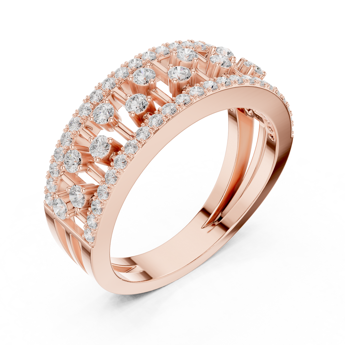 Designer diamond link bracelet with sparkling stone accents.