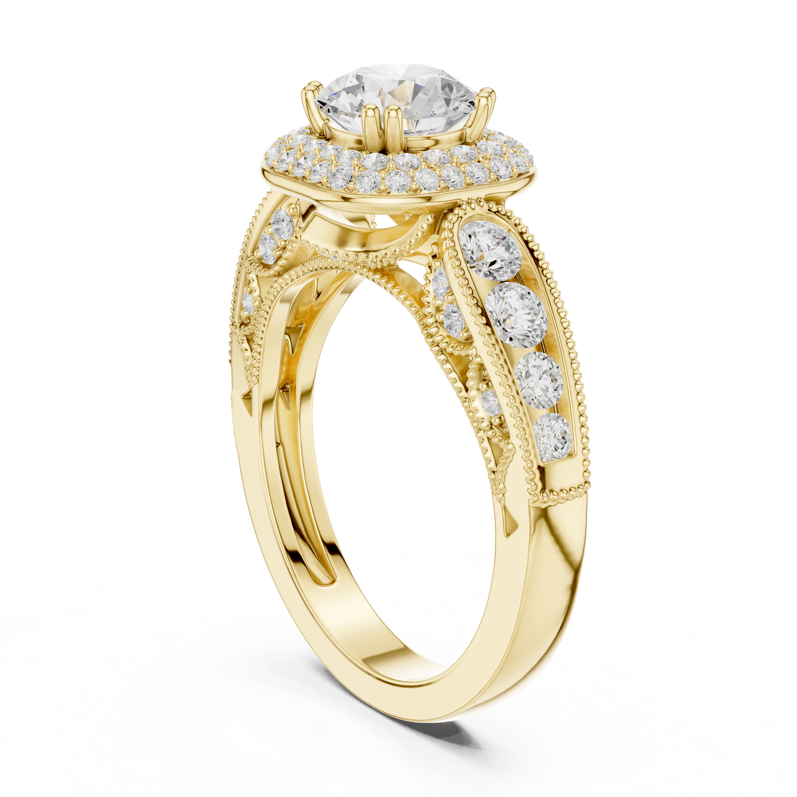 Traditional nose ring featuring circular gold hoop with decorative bead.