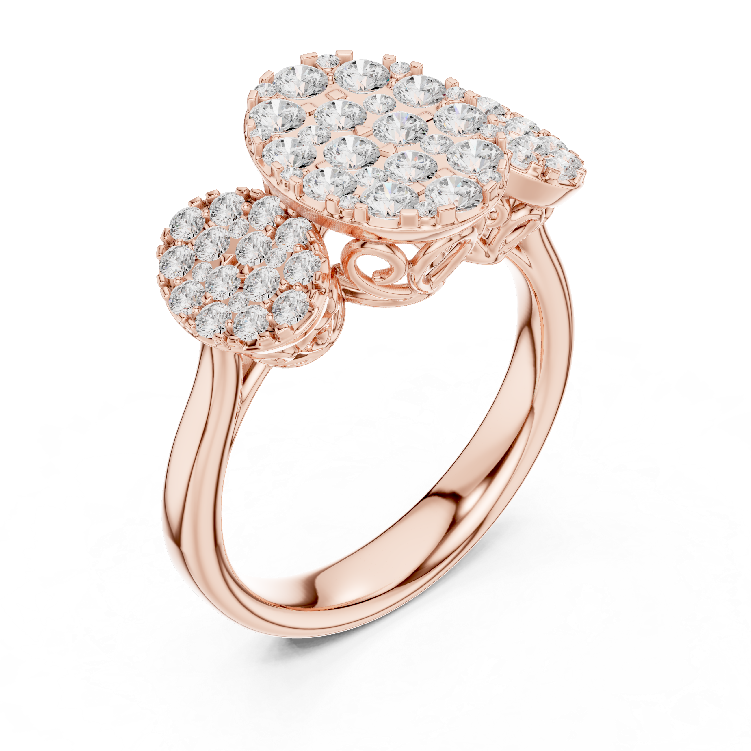 Modern open ring featuring adjustable dual-end design.