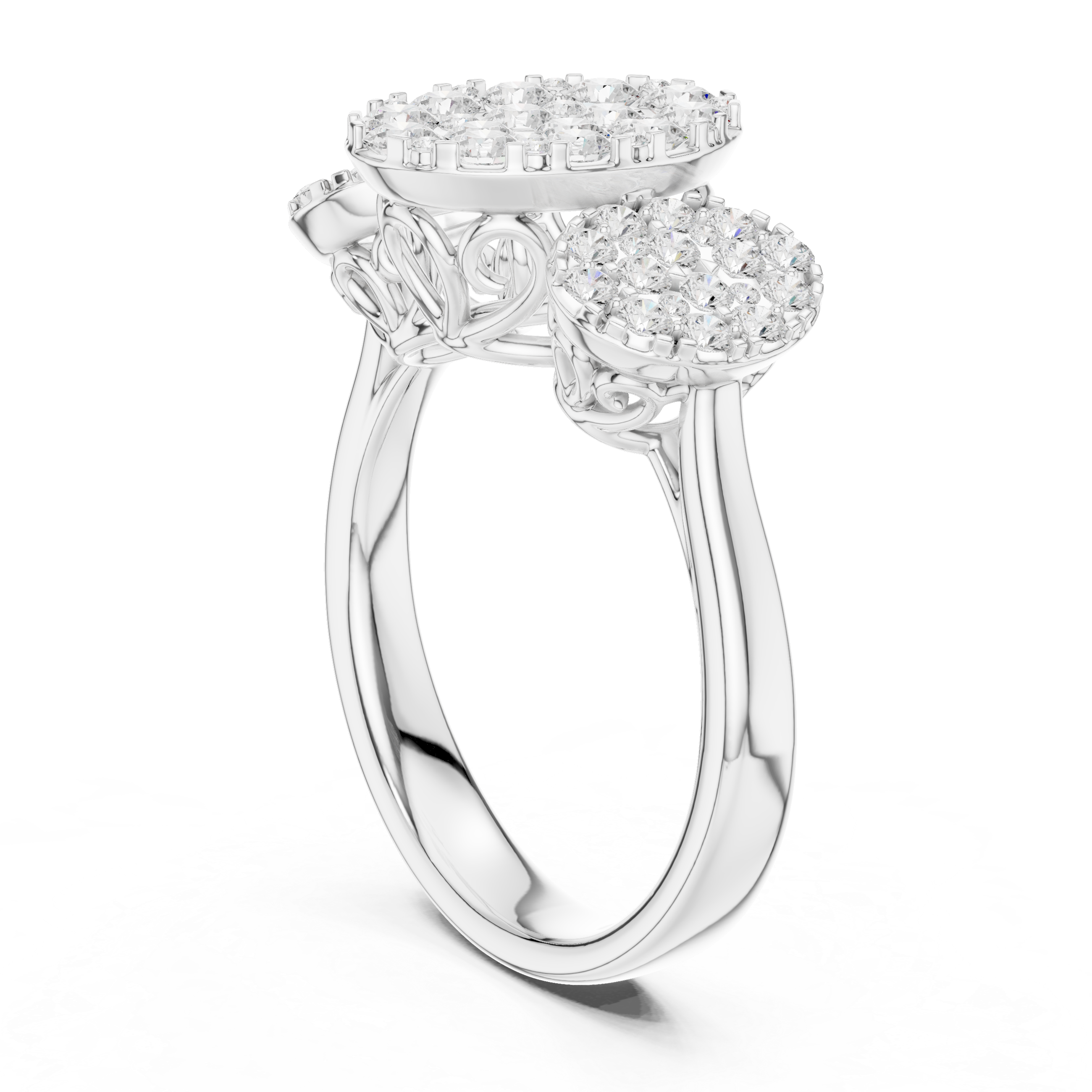 Luxury designer ring featuring artistic sculptural appearance.