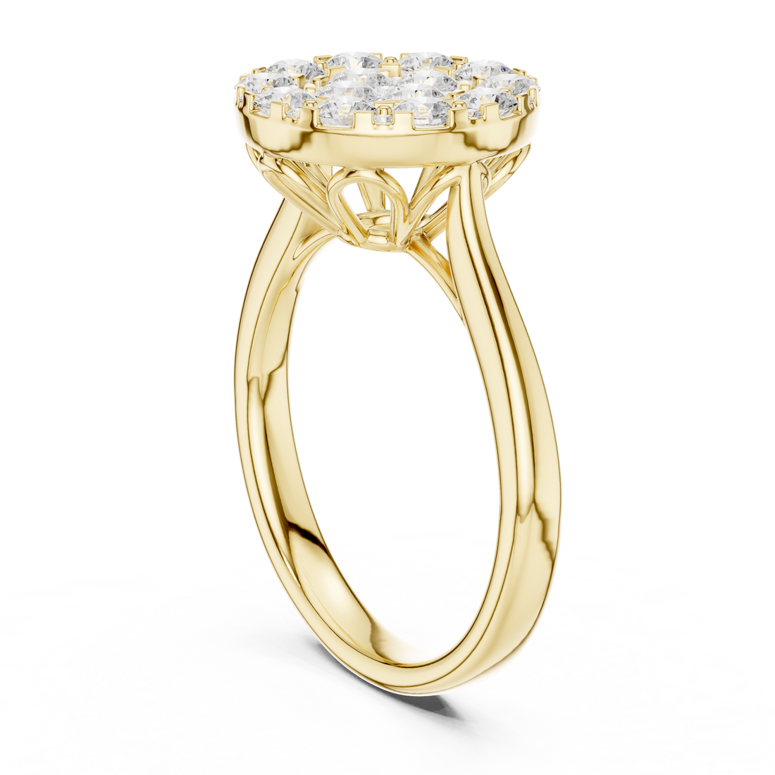Elegant stackable ring set featuring multiple slim bands.