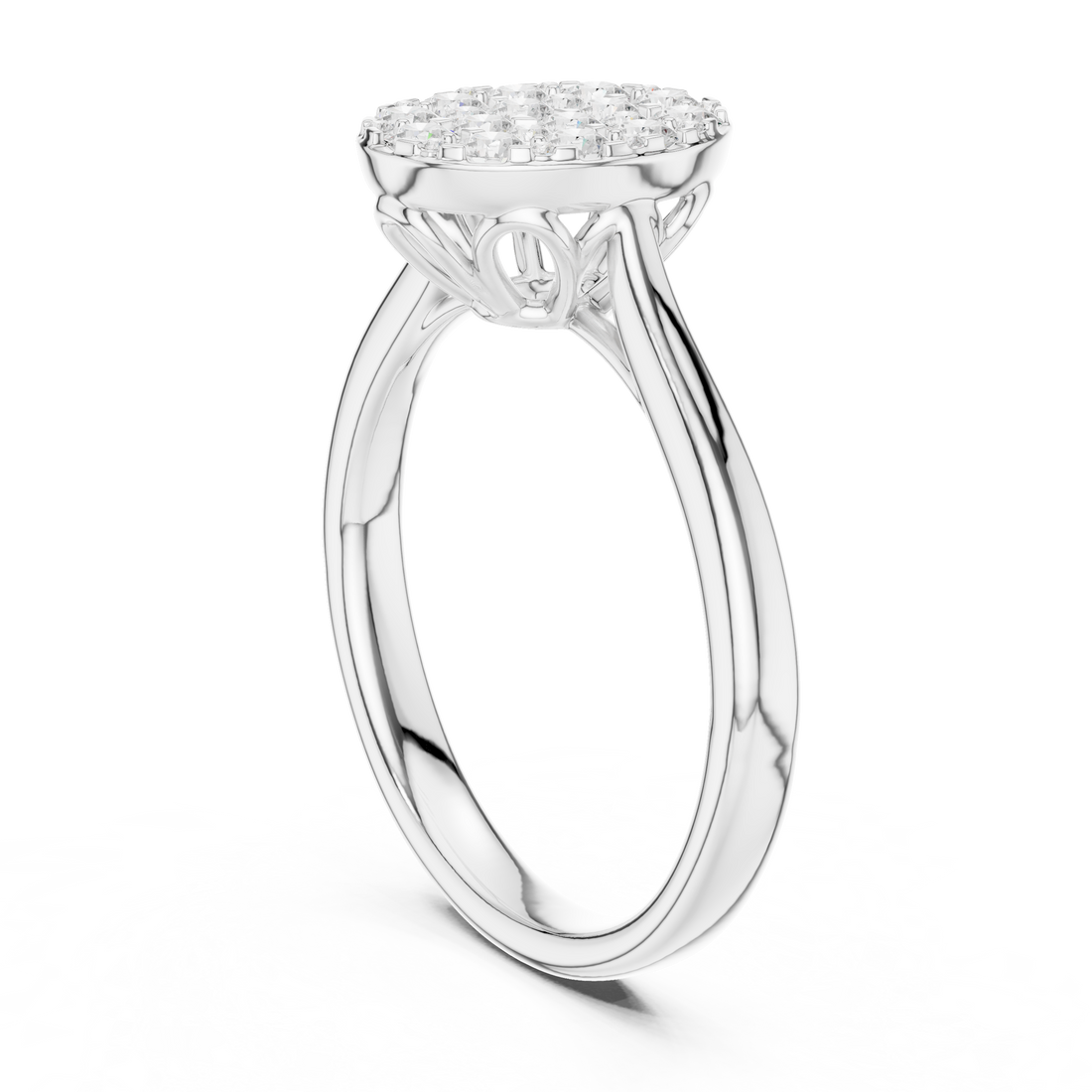 Elegant princess-cut diamond engagement ring with brilliant center stone and slim polished gold band.