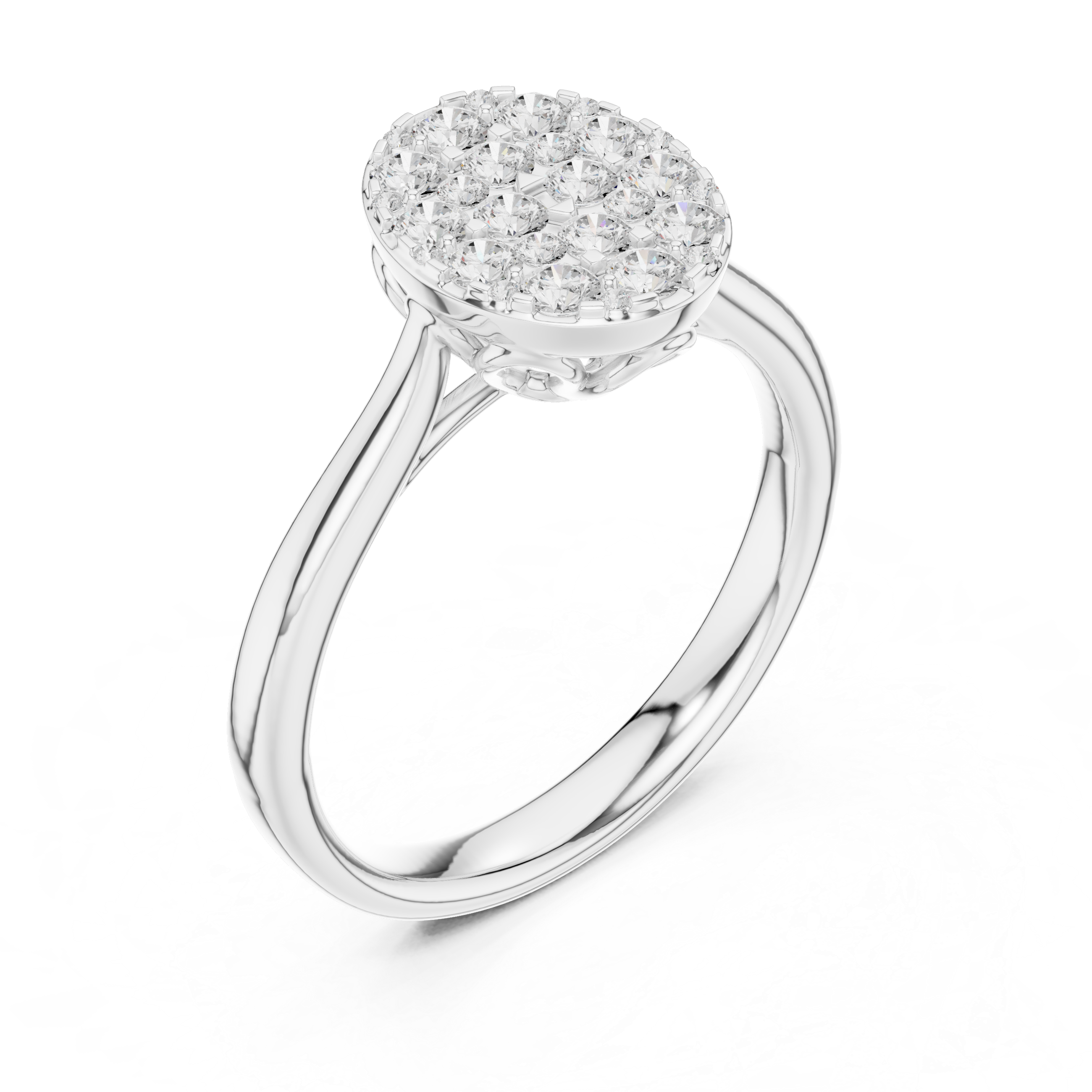 Classic cushion-cut diamond ring with vintage-inspired halo setting and sparkling accents.
