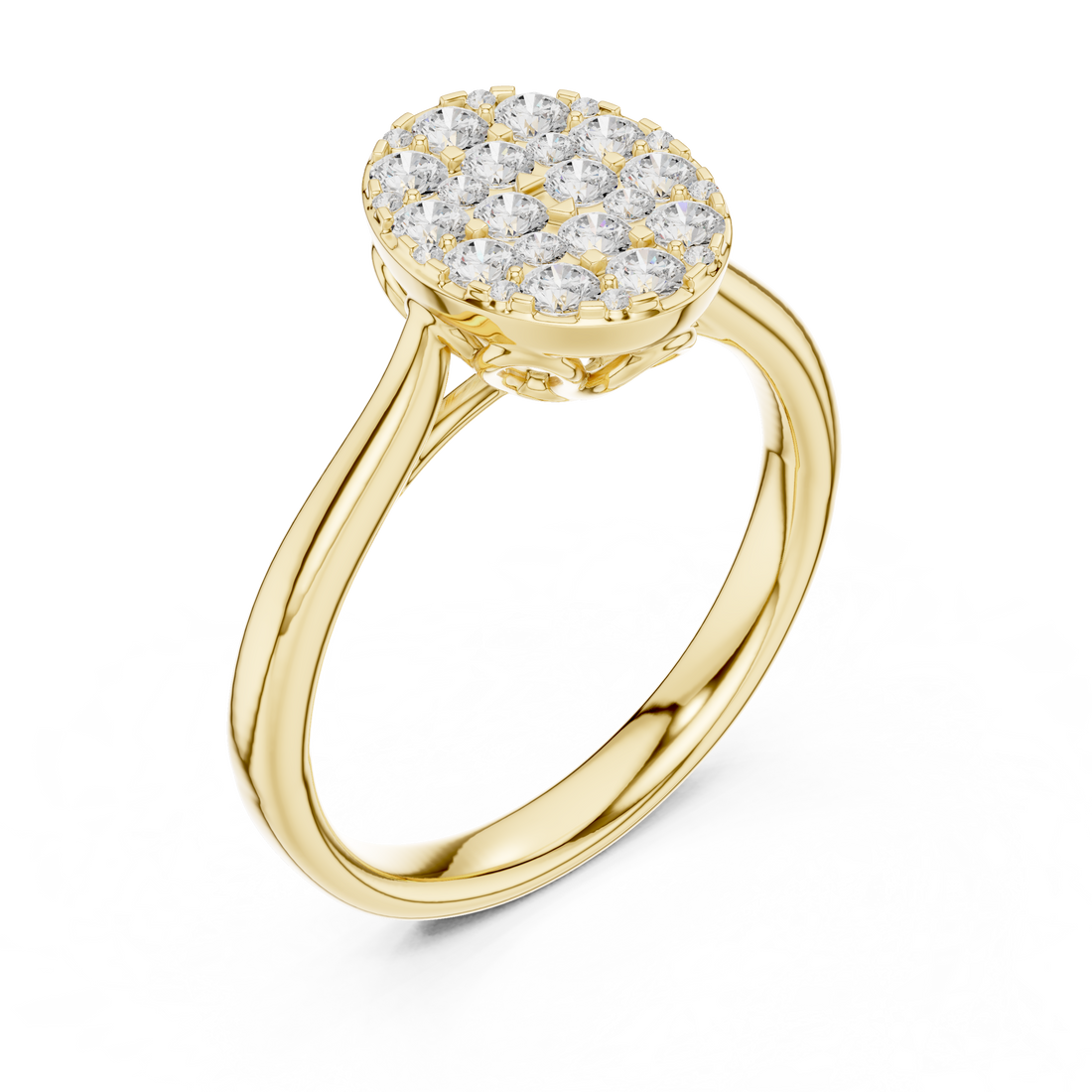 Modern three-stone diamond ring symbolizing past present and future with elegant design.