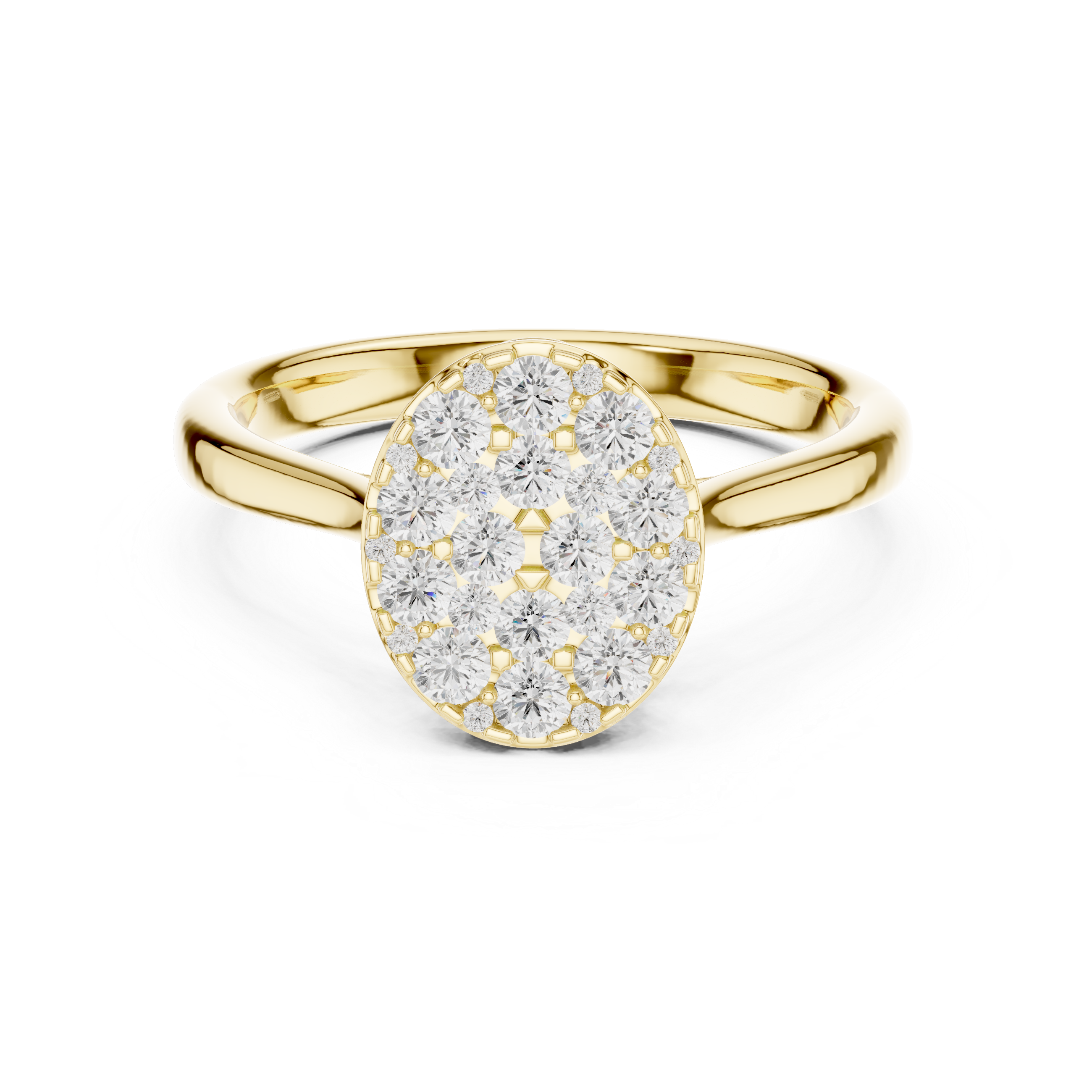 Designer floral diamond ring inspired by blooming flower patterns.