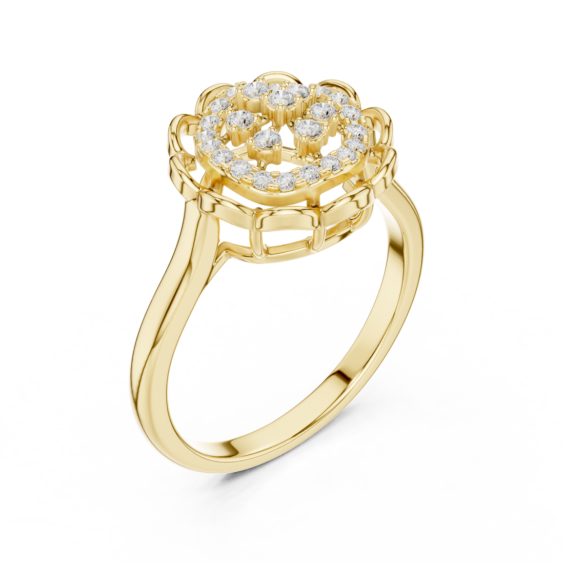 Traditional nose ring featuring circular gold hoop with decorative bead.