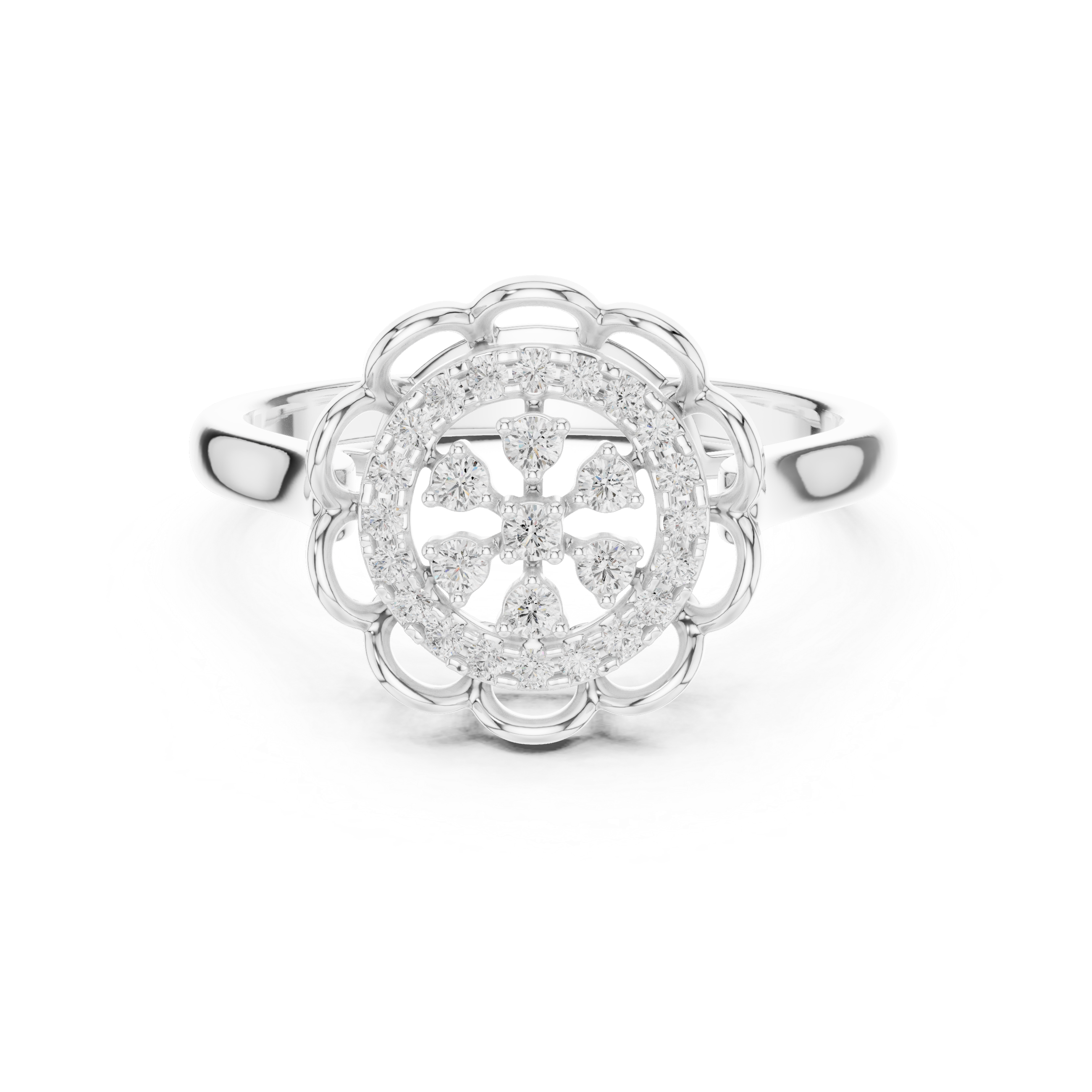 Luxury diamond nose ring with intricate detailing and sparkle.