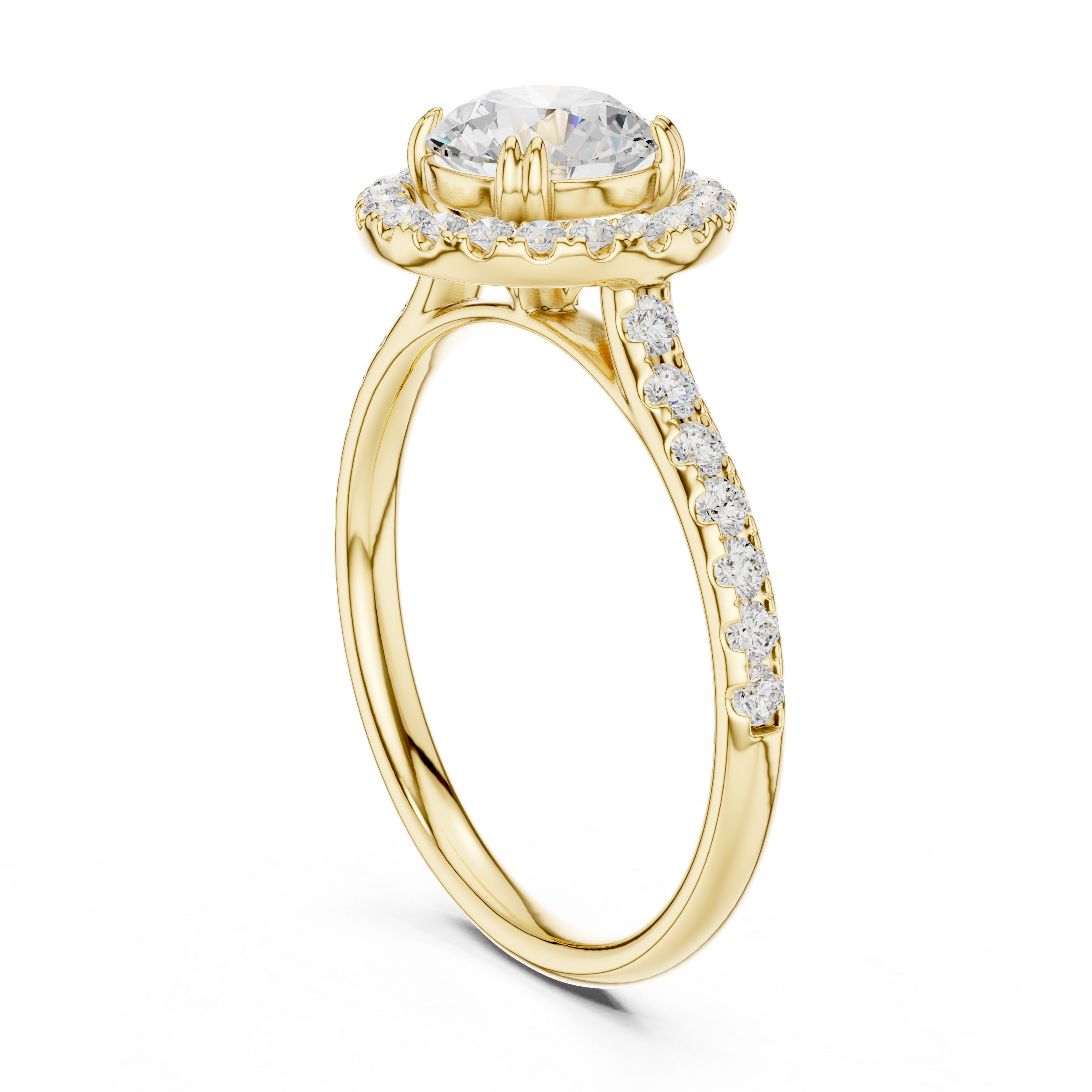Stylish marquise diamond ring with elongated shape and delicate prong setting.