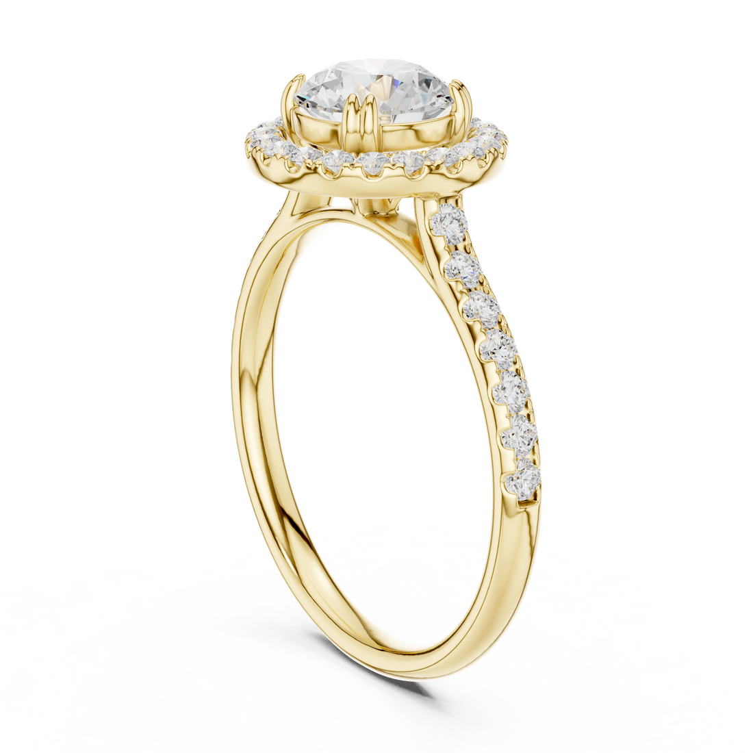 Stylish marquise diamond ring with elongated shape and delicate prong setting.