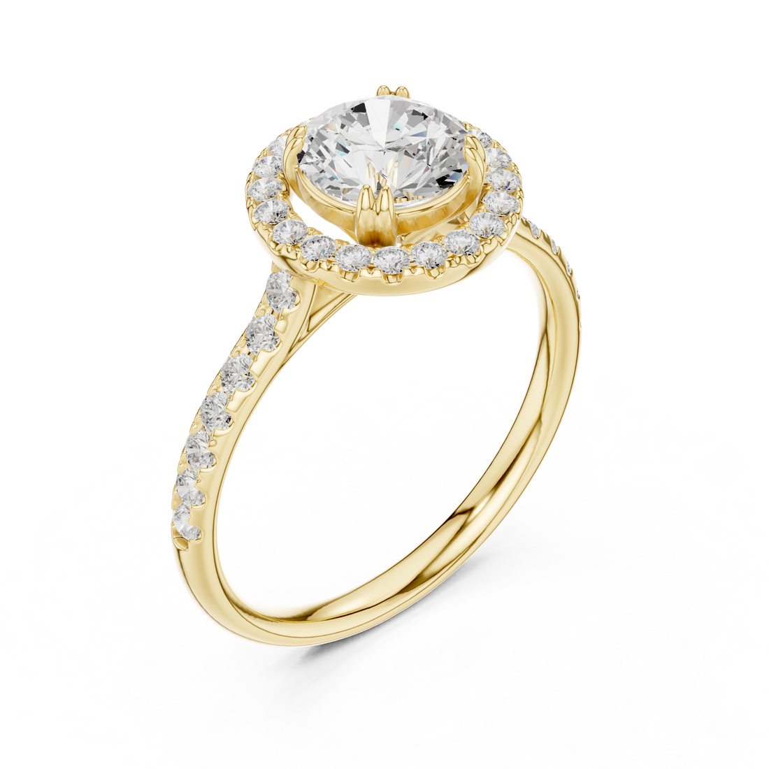 Modern three-stone diamond ring symbolizing past present and future with elegant design.