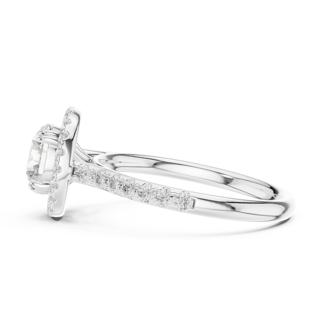 Minimalist thin band ring with tiny diamond accents and sleek modern look.