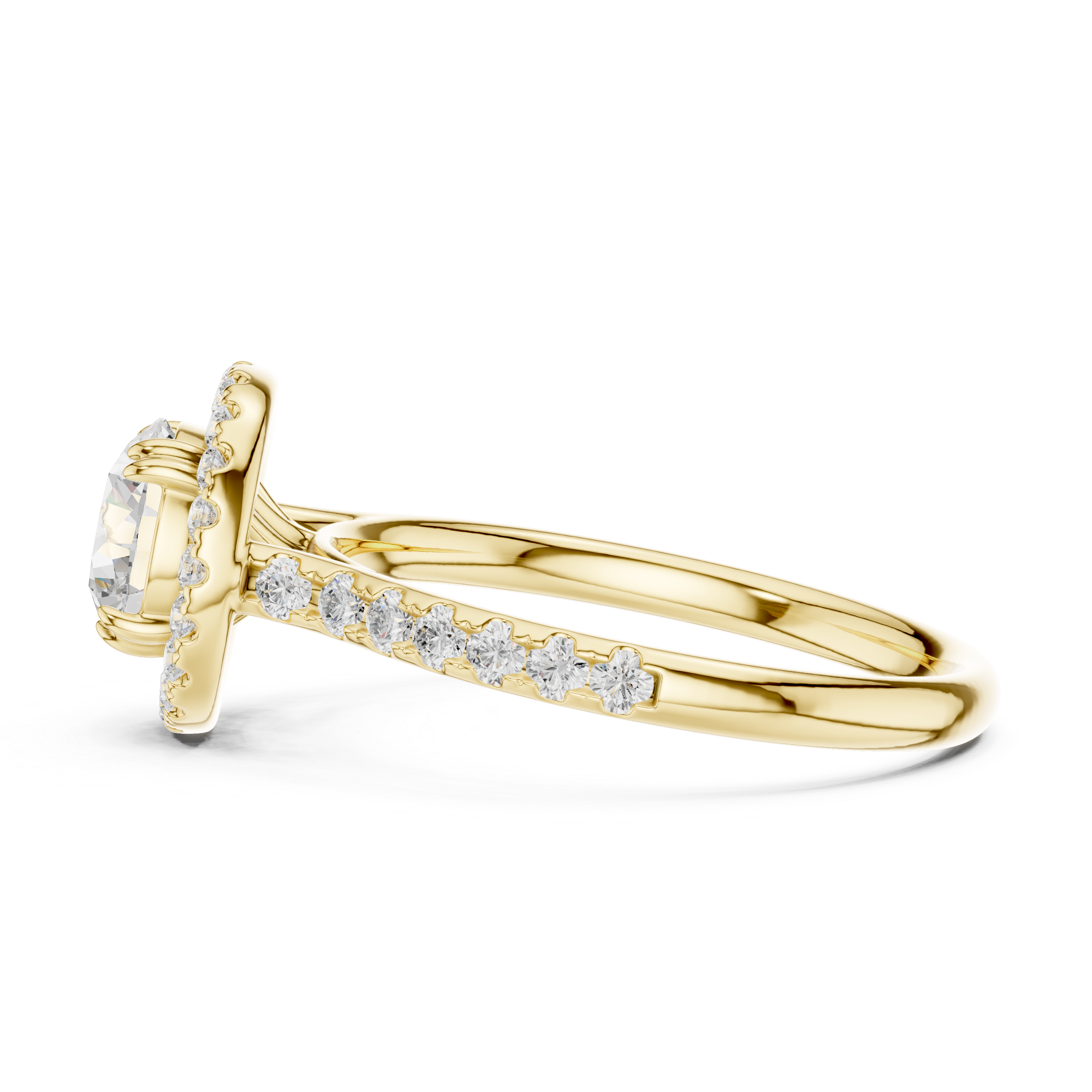 Classic stackable ring with slim gold band designed for layering multiple rings.