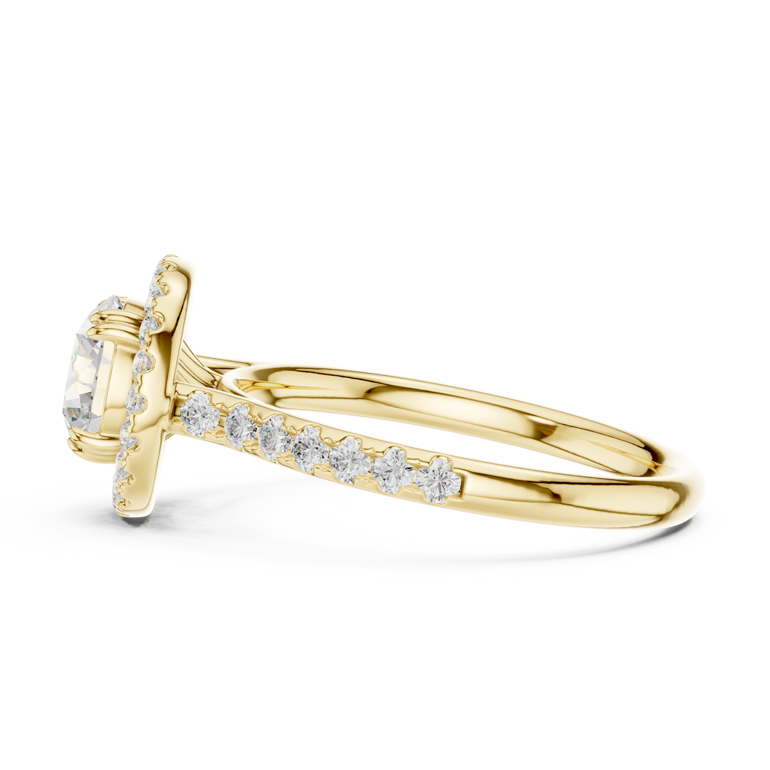 Classic stackable ring with slim gold band designed for layering multiple rings.