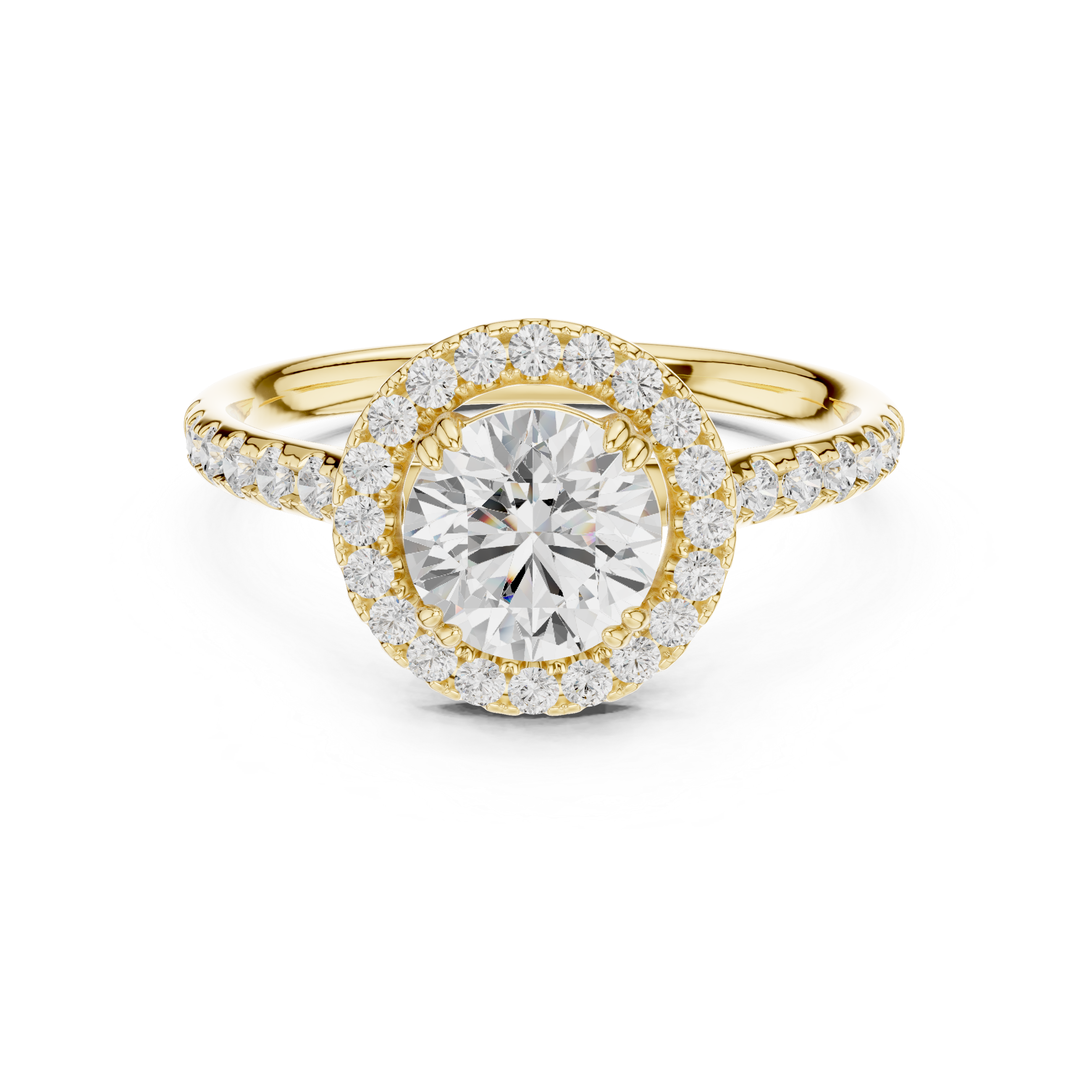 Designer floral diamond ring inspired by blooming flower patterns.