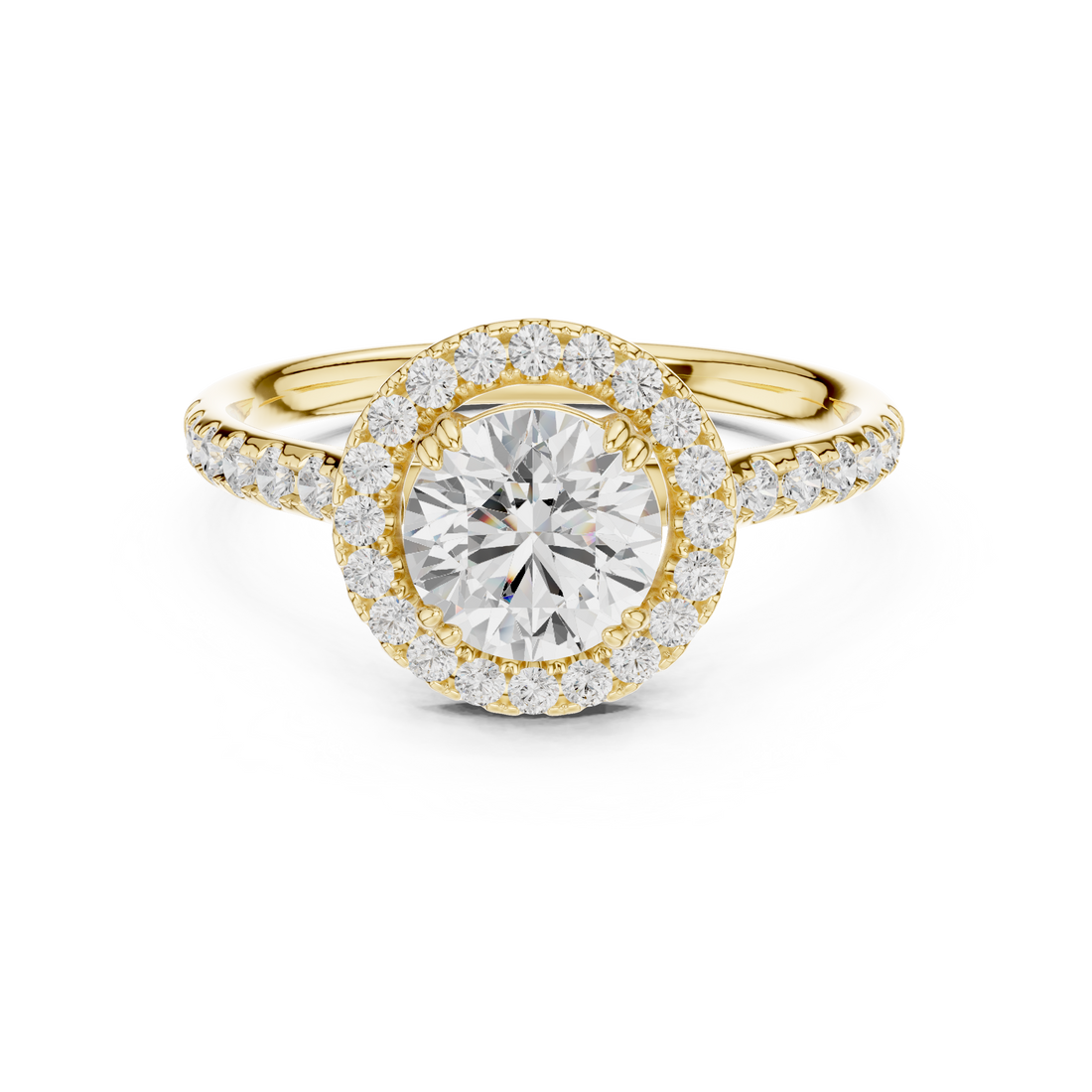 Designer floral diamond ring inspired by blooming flower patterns.