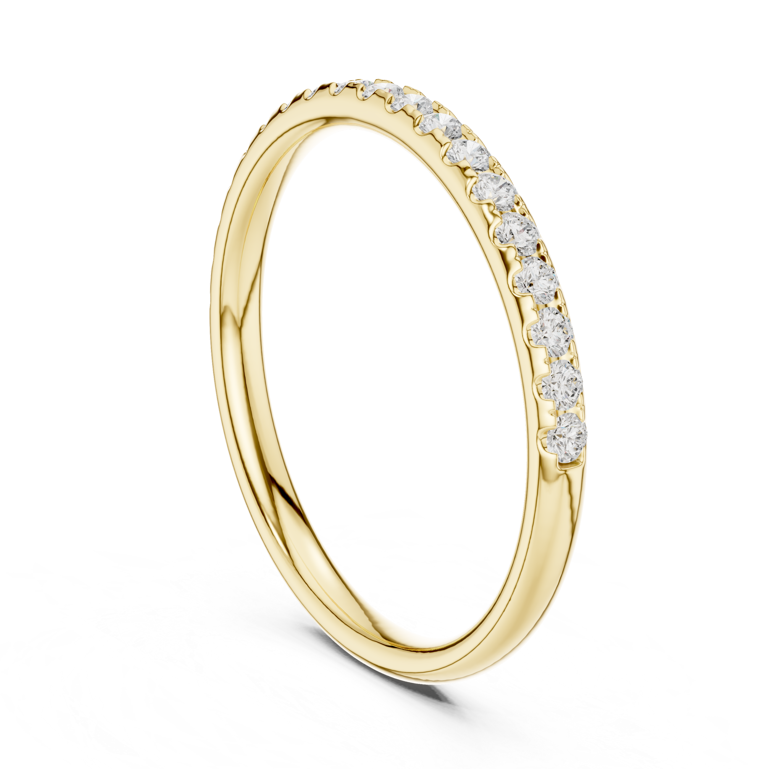 Elegant floral stud earrings crafted with petal-shaped diamond accents.