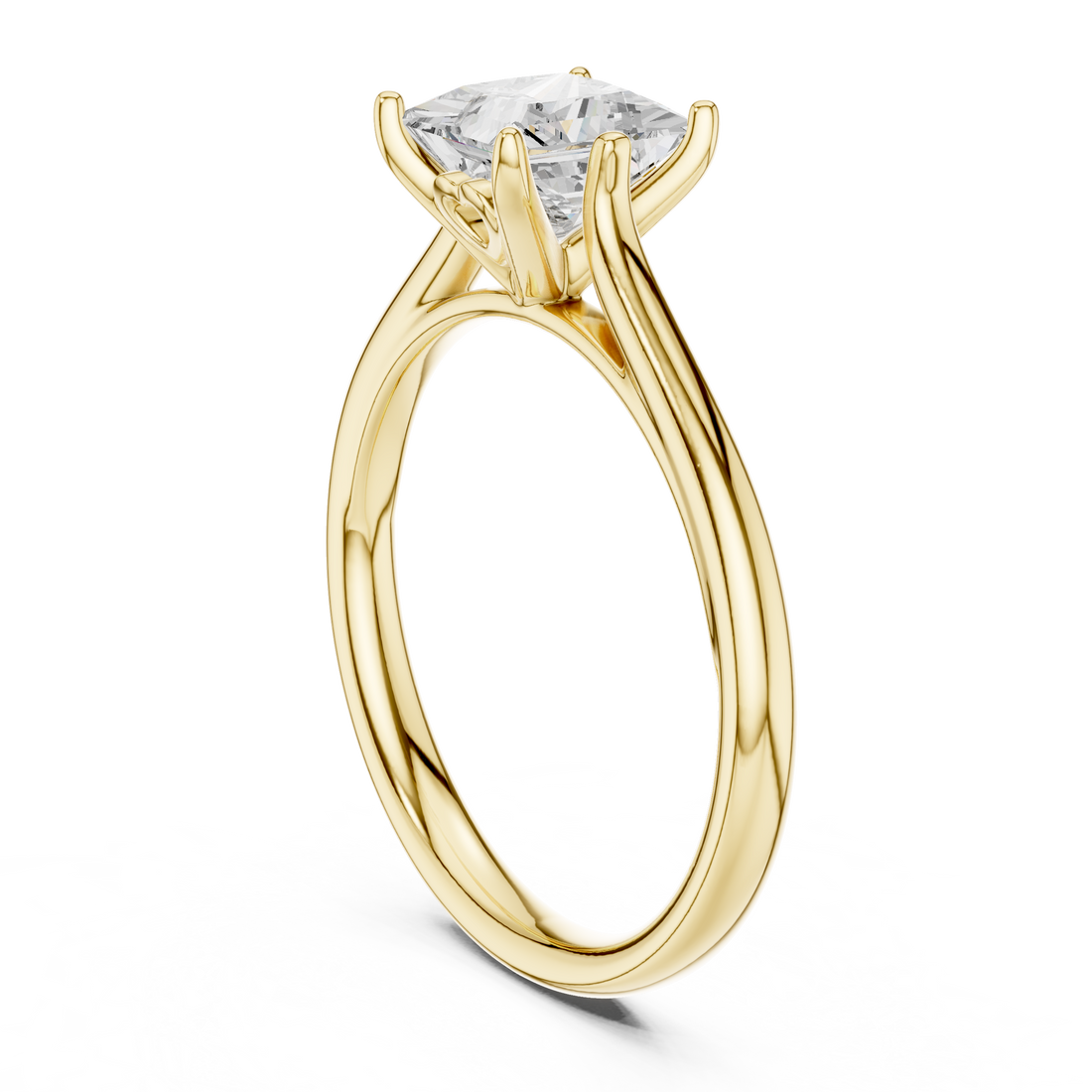 Luxury men's diamond band featuring row of sparkling stones.