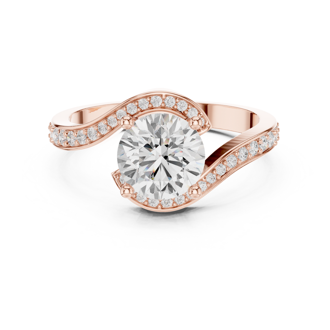 Stylish knot design ring symbolizing love and unity with polished finish.