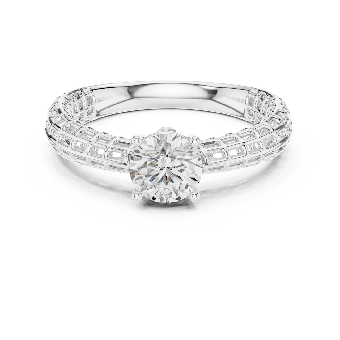 Stylish engagement jewellery set featuring modern elegant design.