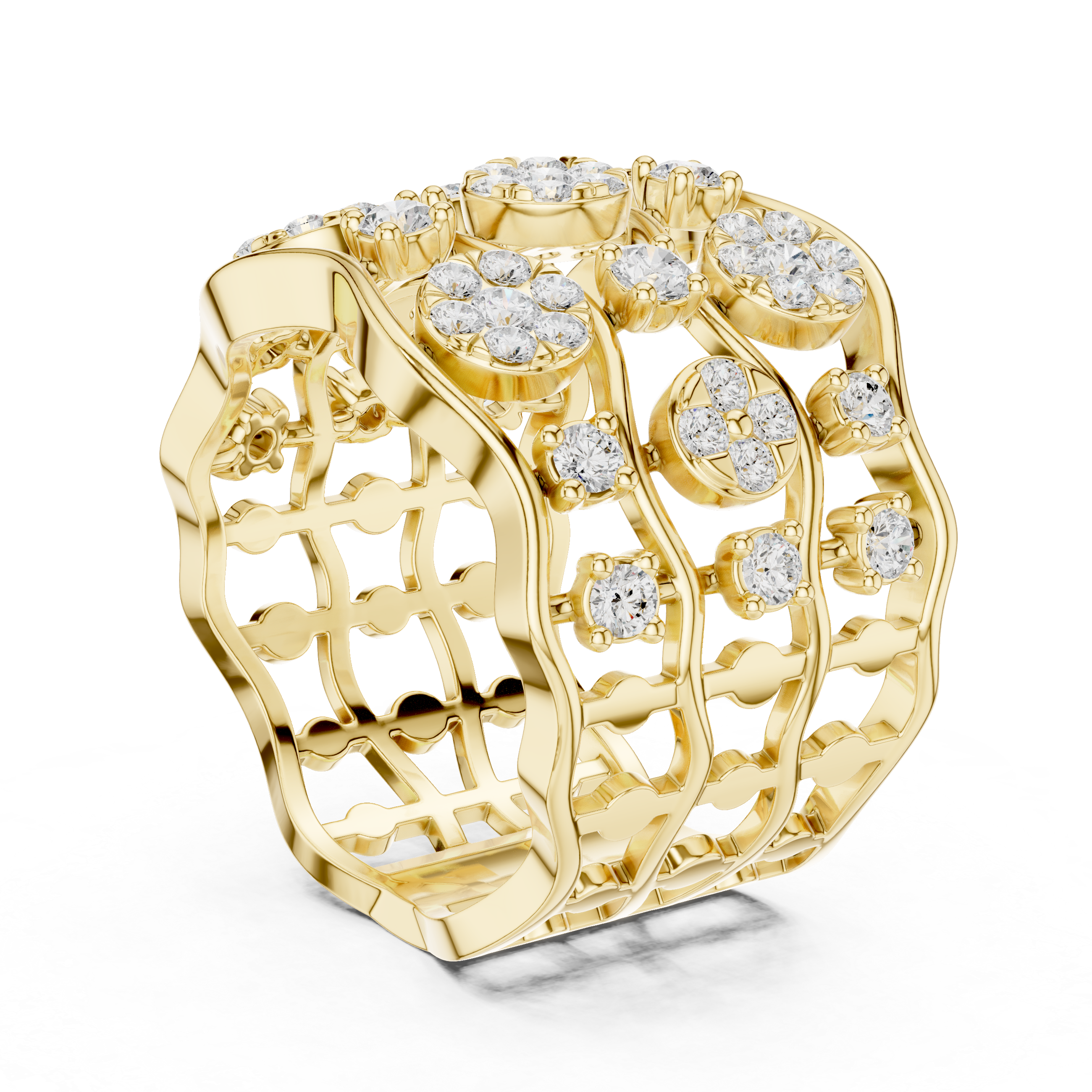 Stylish marquise diamond ring with elongated shape and delicate prong setting.