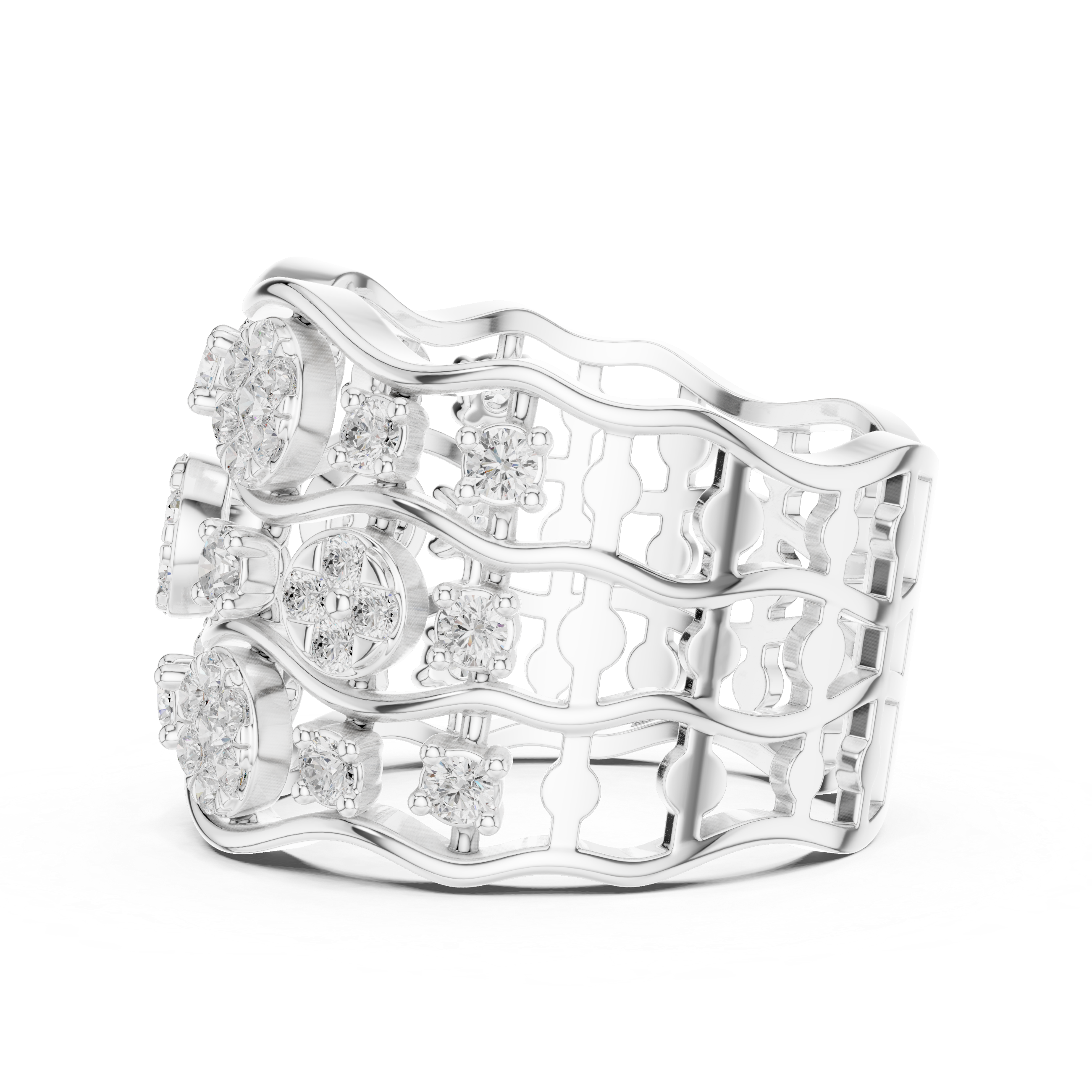 Minimalist thin band ring with tiny diamond accents and sleek modern look.