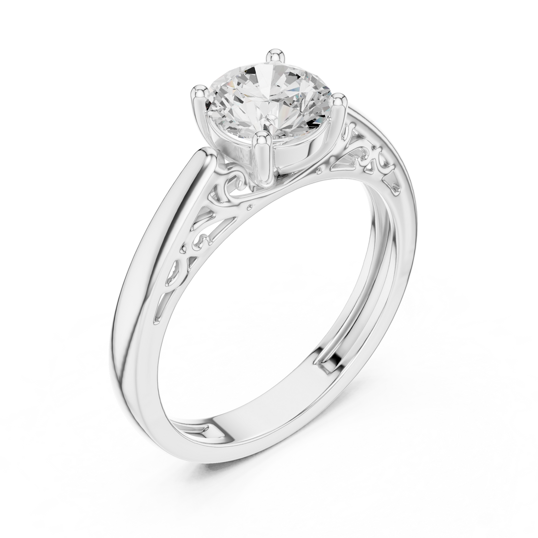 Classic cushion-cut diamond ring with vintage-inspired halo setting and sparkling accents.