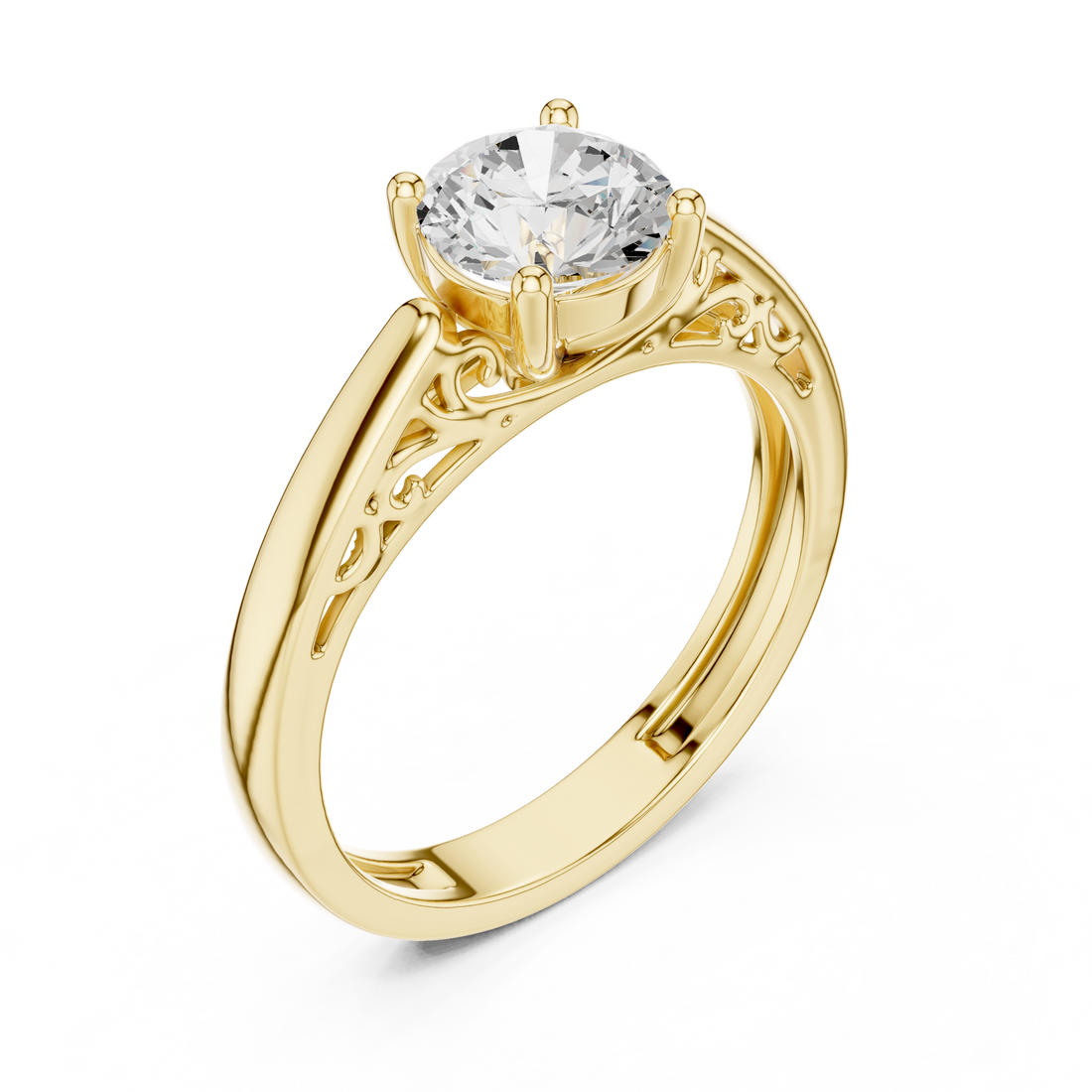 Modern three-stone diamond ring symbolizing past present and future with elegant design.