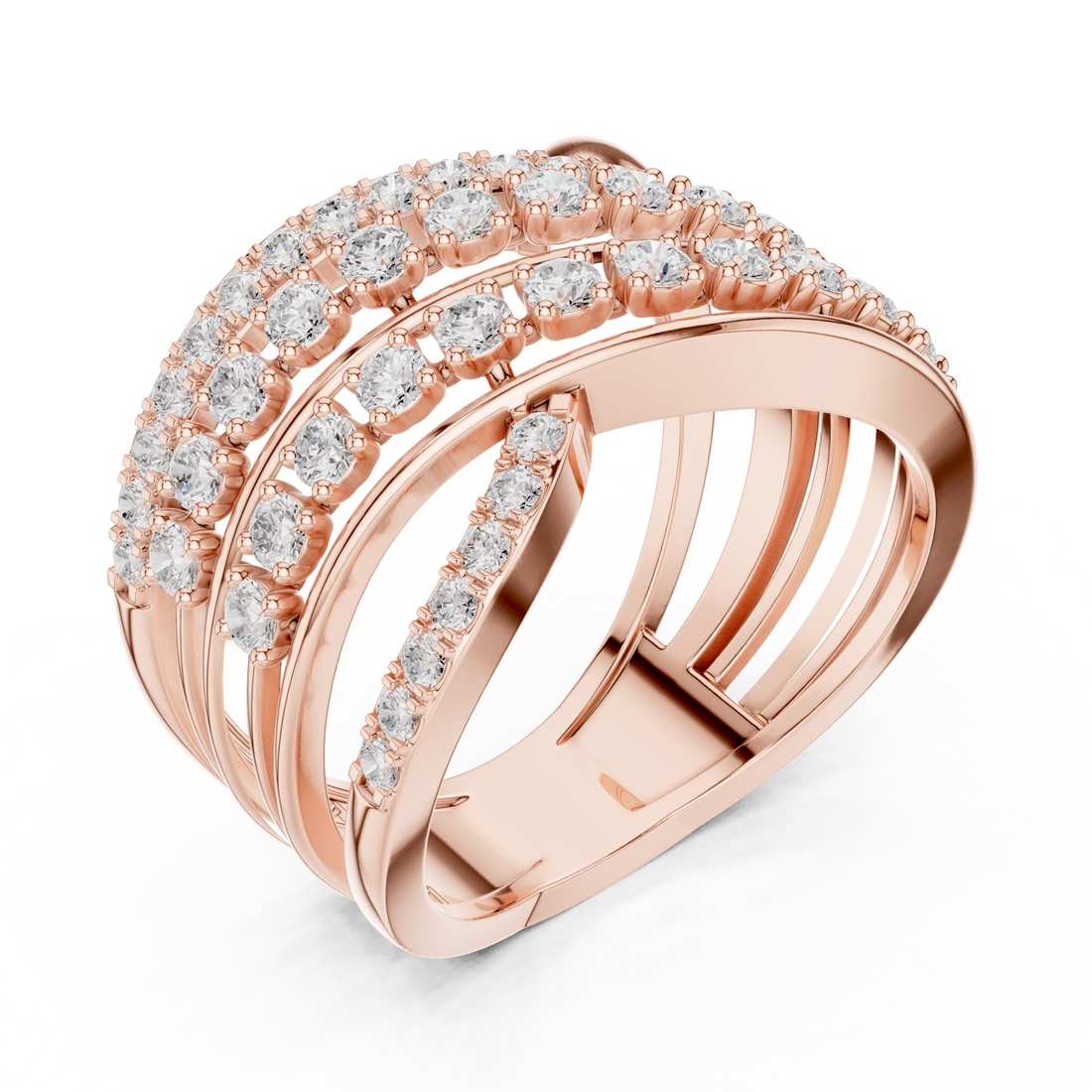 Luxury diamond anklet featuring sparkling stones in continuous row.