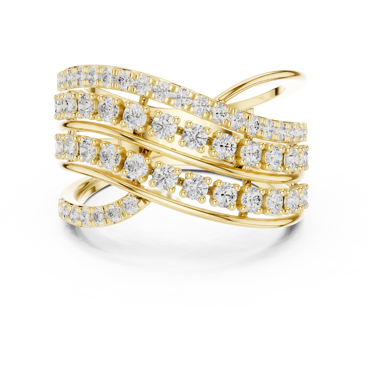 Luxury diamond brooch featuring intricate symmetrical pattern.