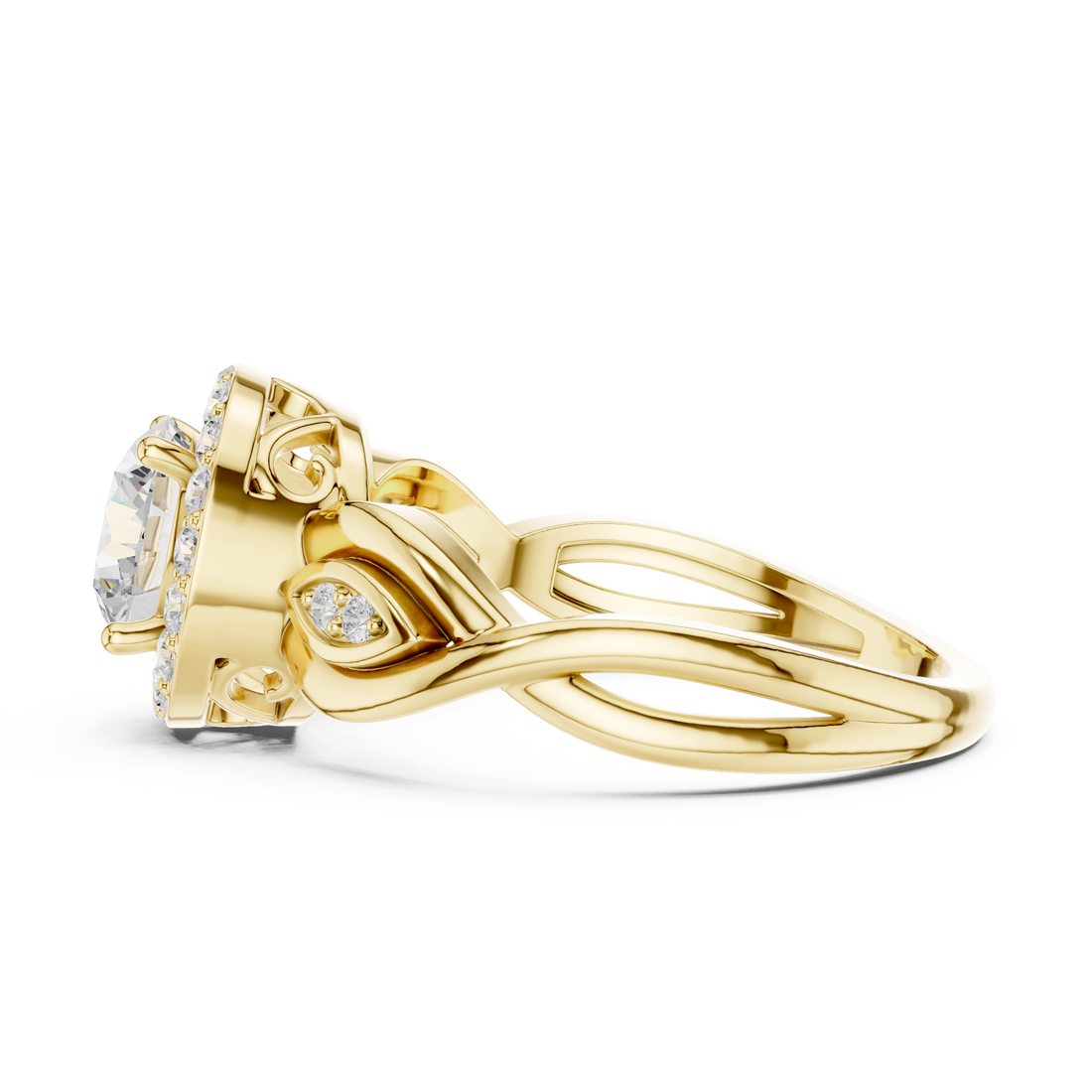 Designer baby ring featuring adjustable band and smooth edges.