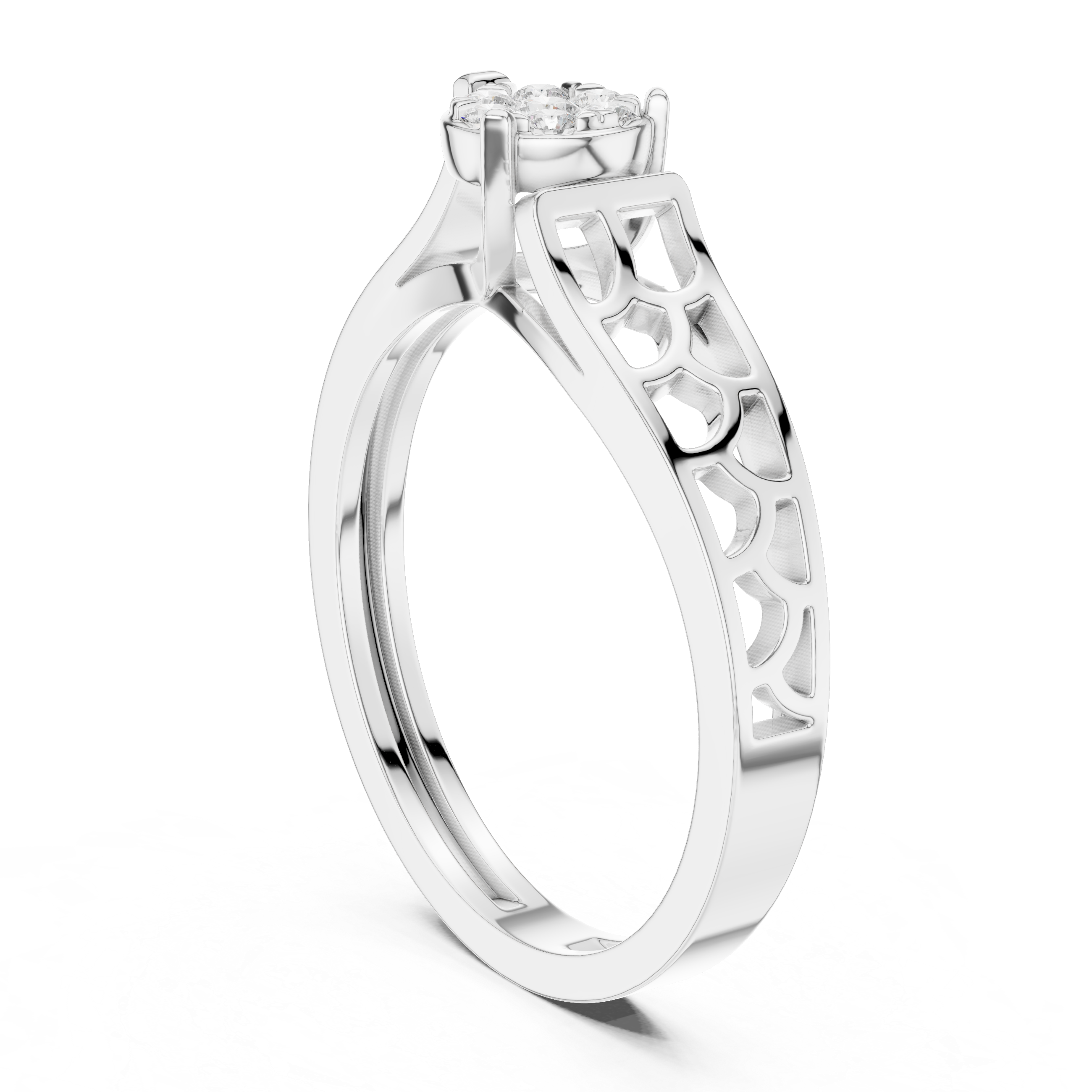 Modern diamond pendant featuring minimalist design.