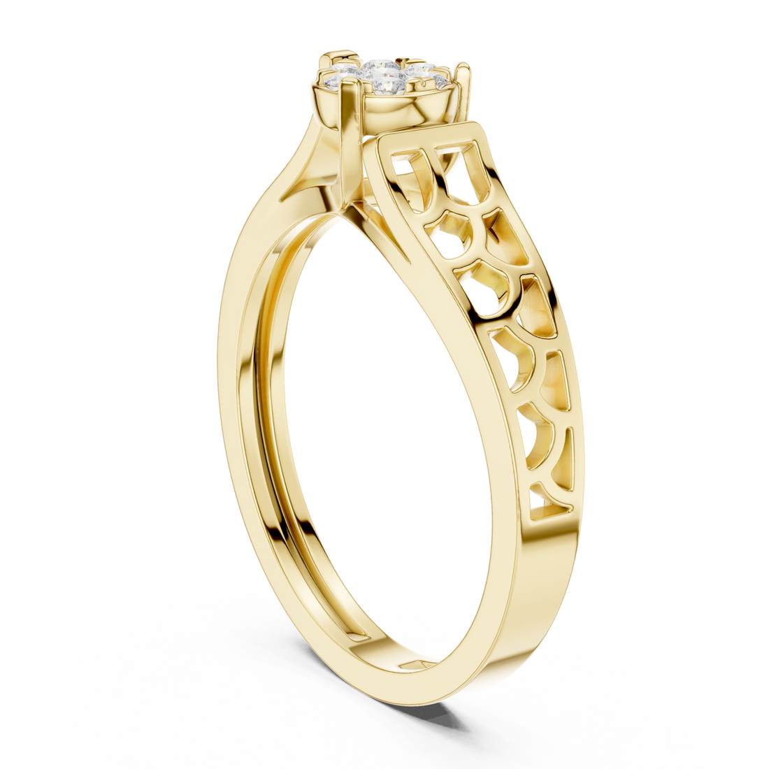 Elegant stackable ring set featuring multiple slim bands.