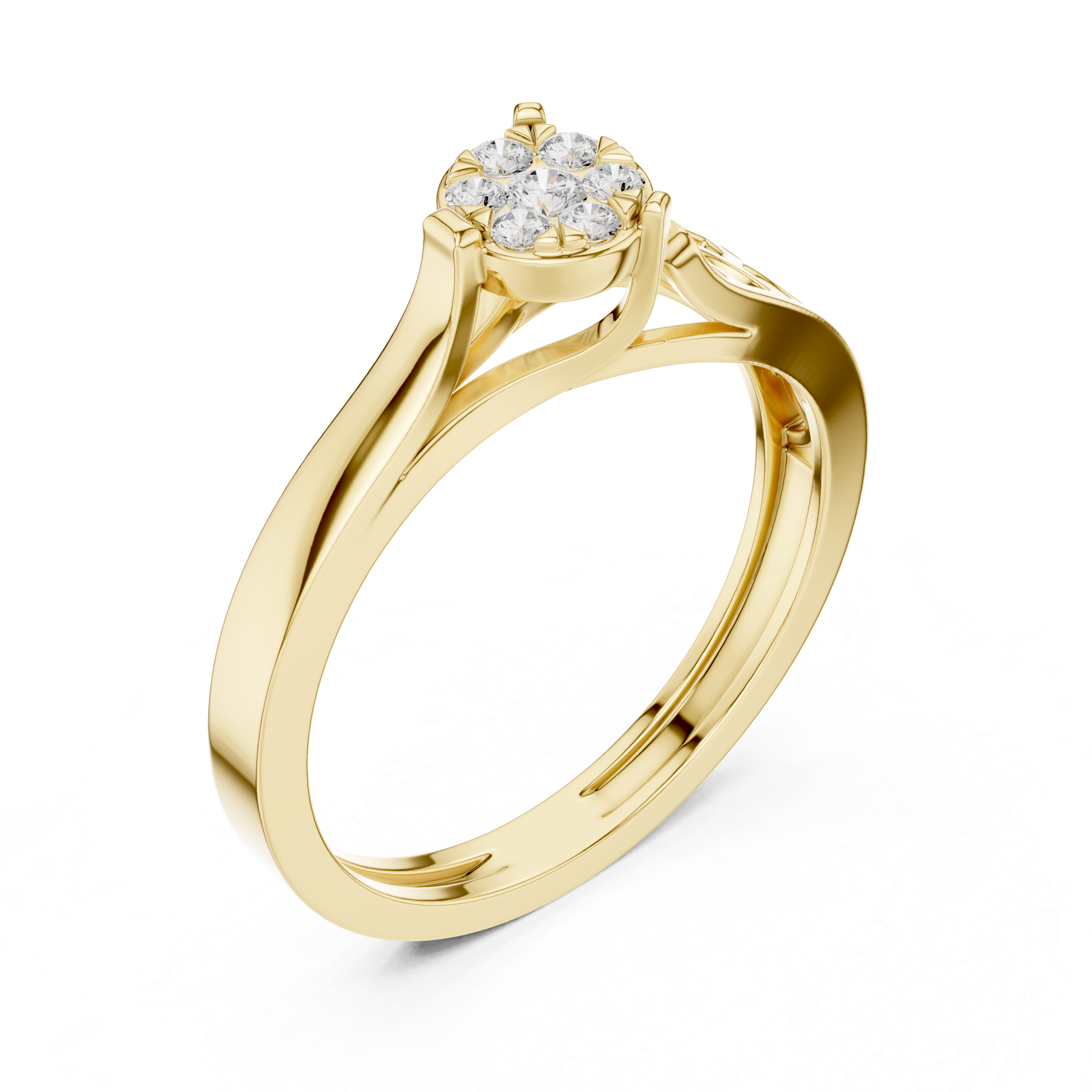 Classic eternity band featuring continuous diamond circle.