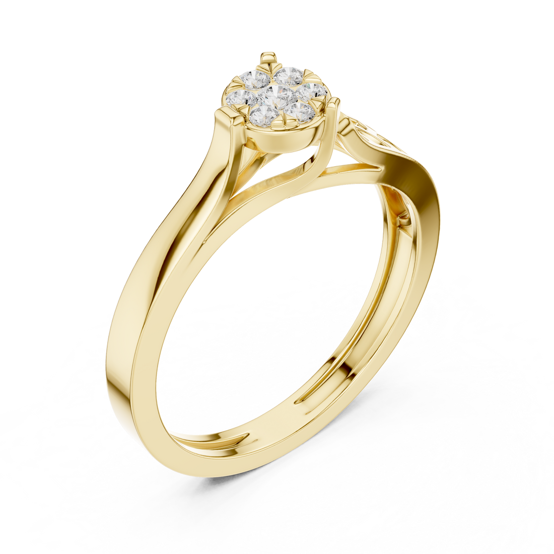 Classic eternity band featuring continuous diamond circle.