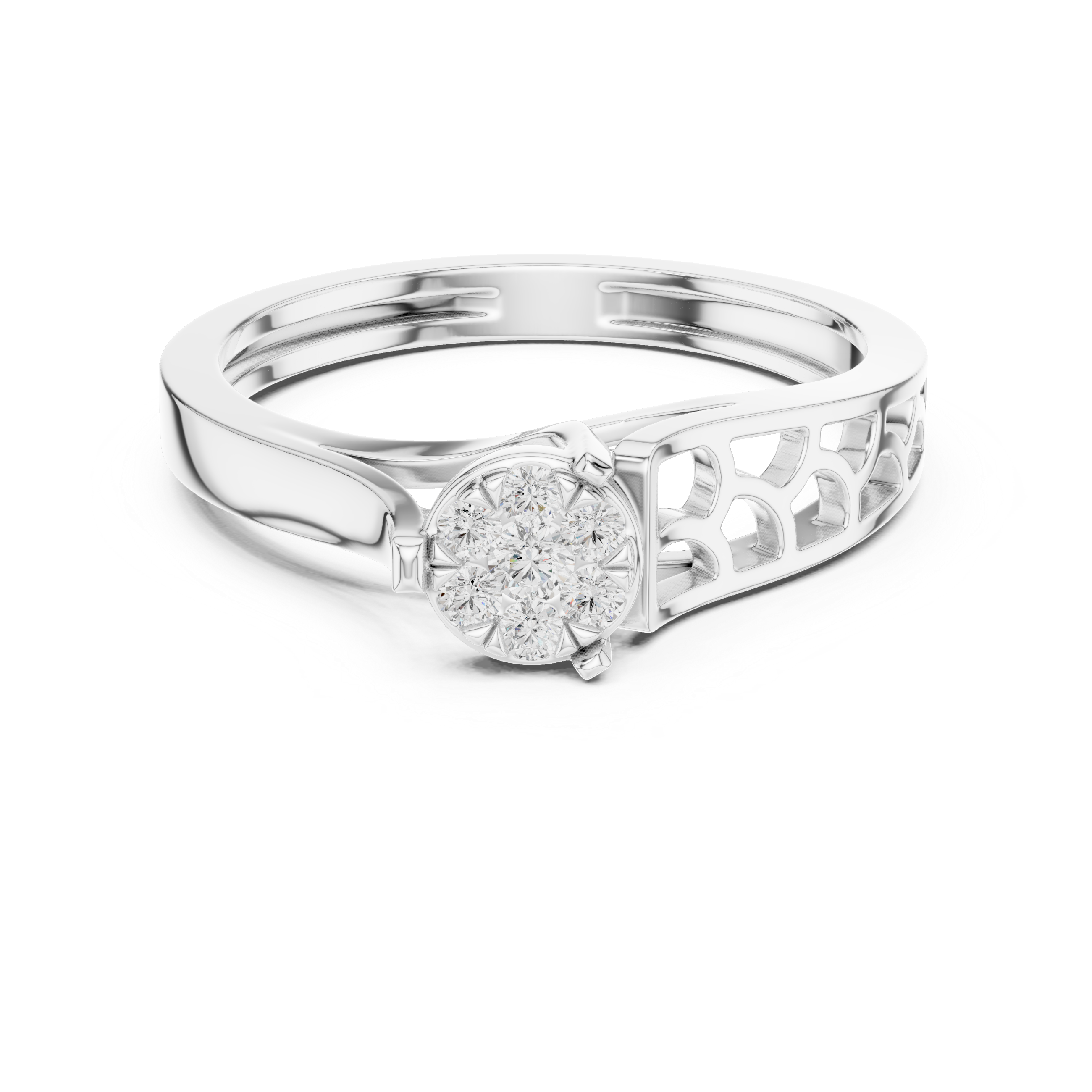 Luxury celebration ring featuring decorative gemstone centerpiece.