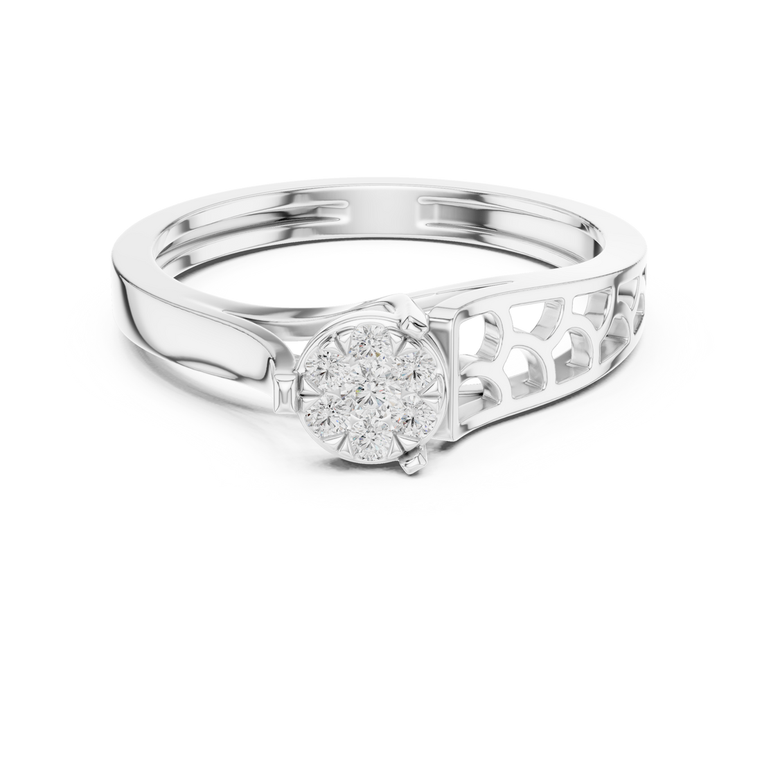 Luxury celebration ring featuring decorative gemstone centerpiece.