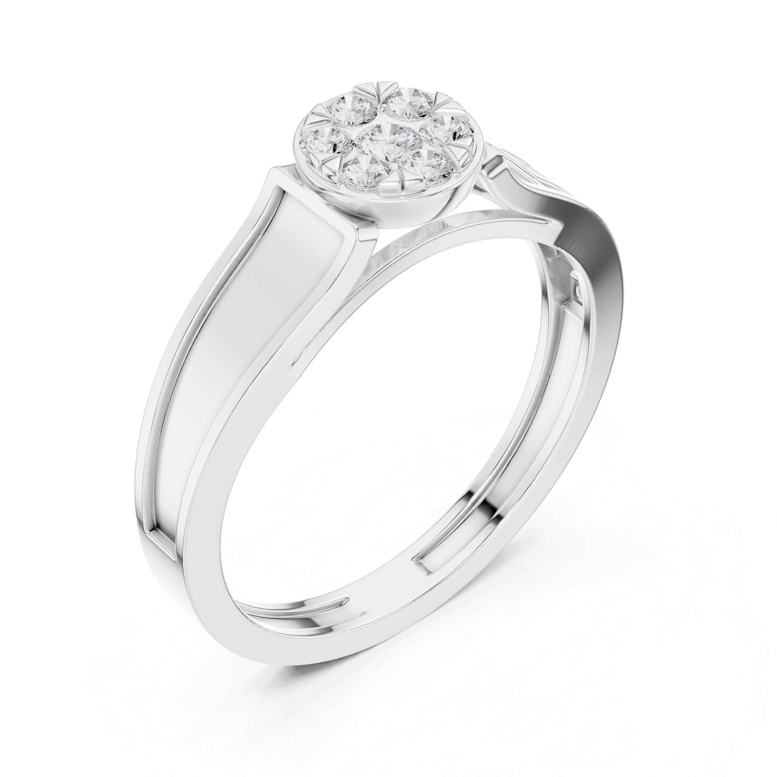 Classic cushion-cut diamond ring with vintage-inspired halo setting and sparkling accents.