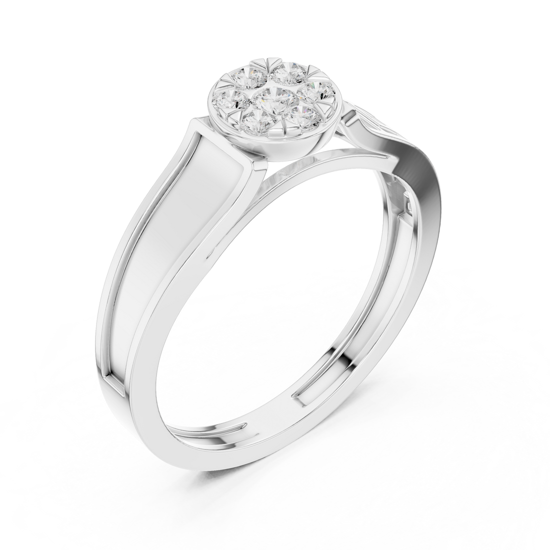 Classic cushion-cut diamond ring with vintage-inspired halo setting and sparkling accents.
