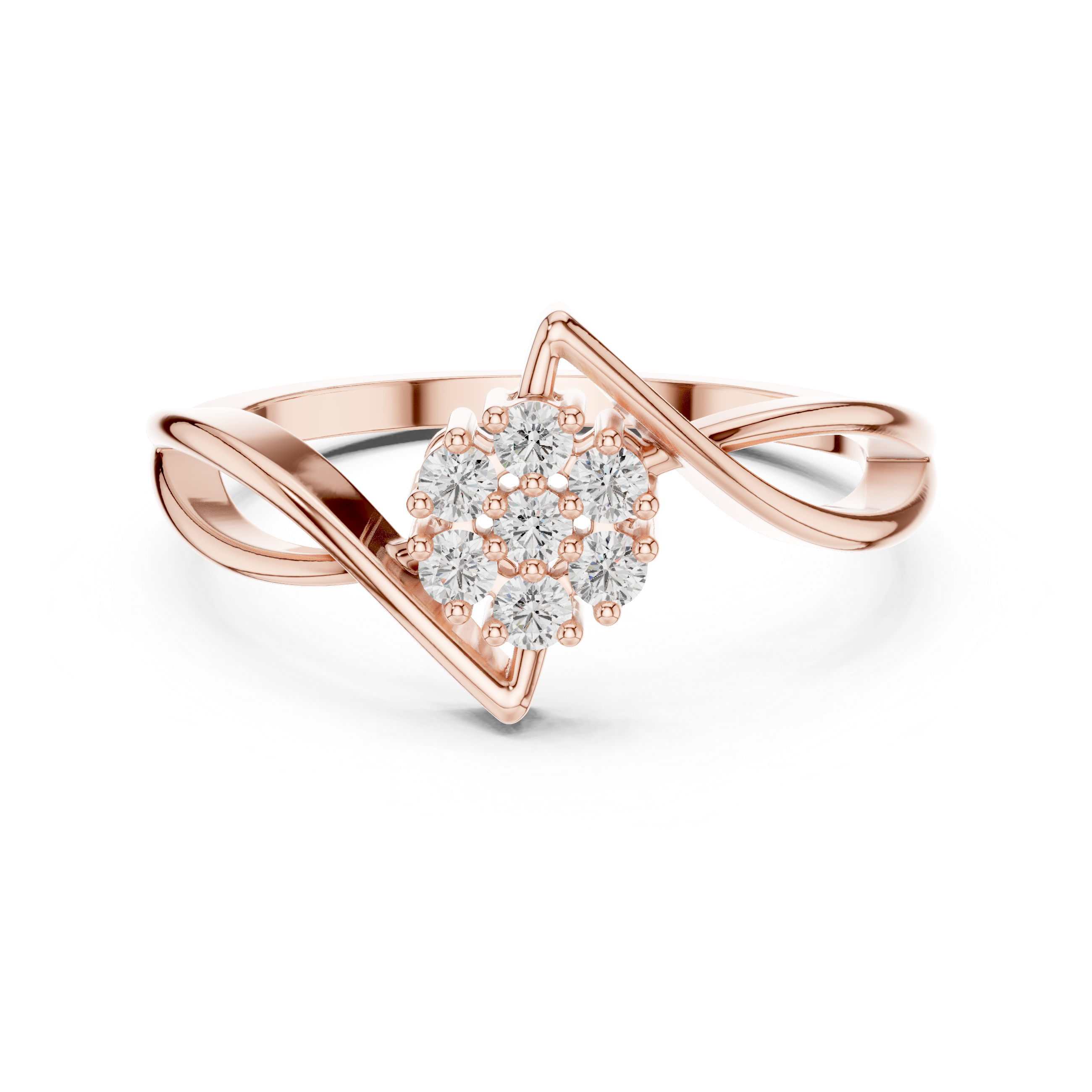 Stylish knot design ring symbolizing love and unity with polished finish.