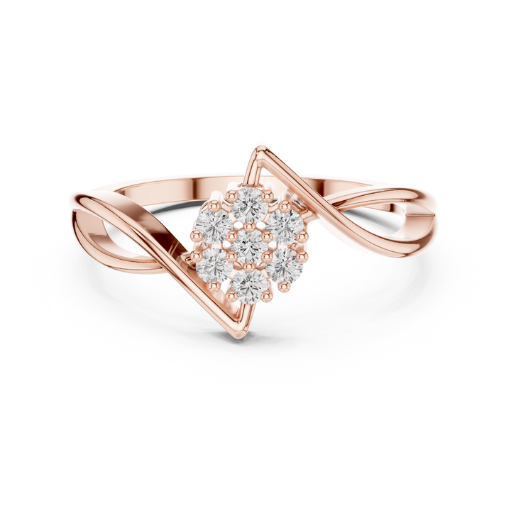 Stylish knot design ring symbolizing love and unity with polished finish.