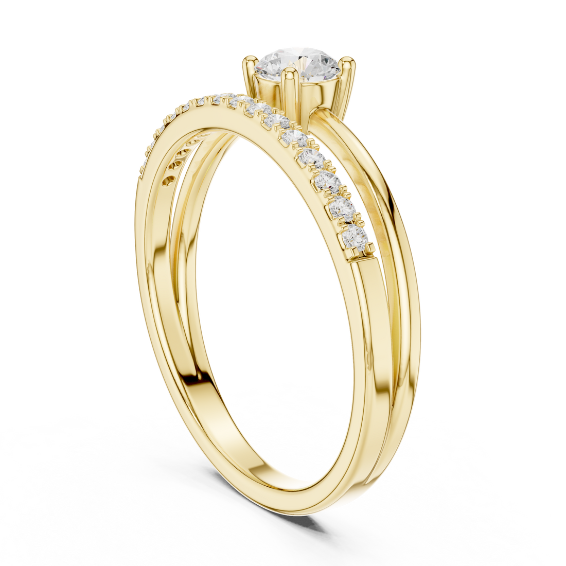 Luxury men's diamond band featuring row of sparkling stones.