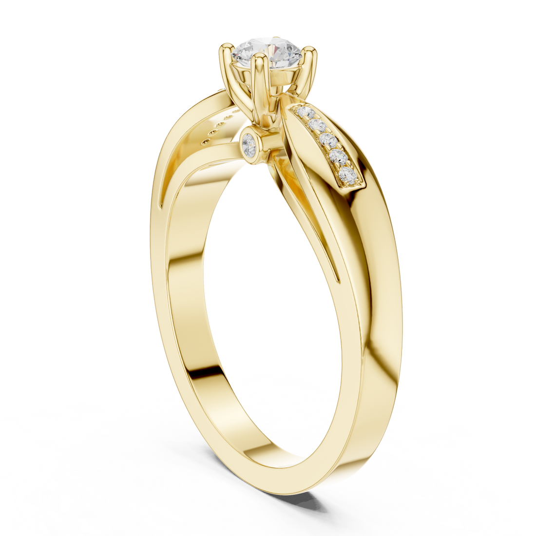 Luxury men's diamond band featuring row of sparkling stones.