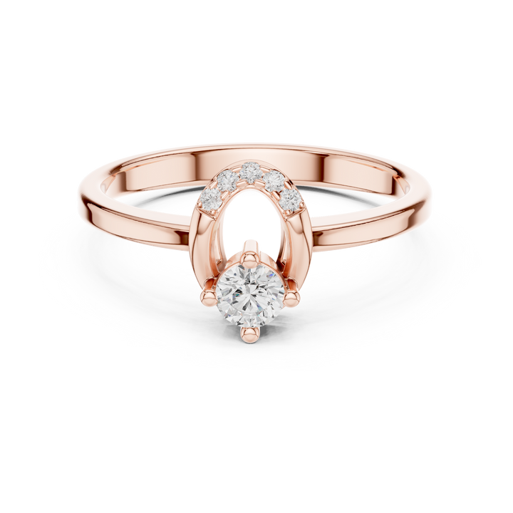 Classic halo cocktail ring featuring large central gemstone.
