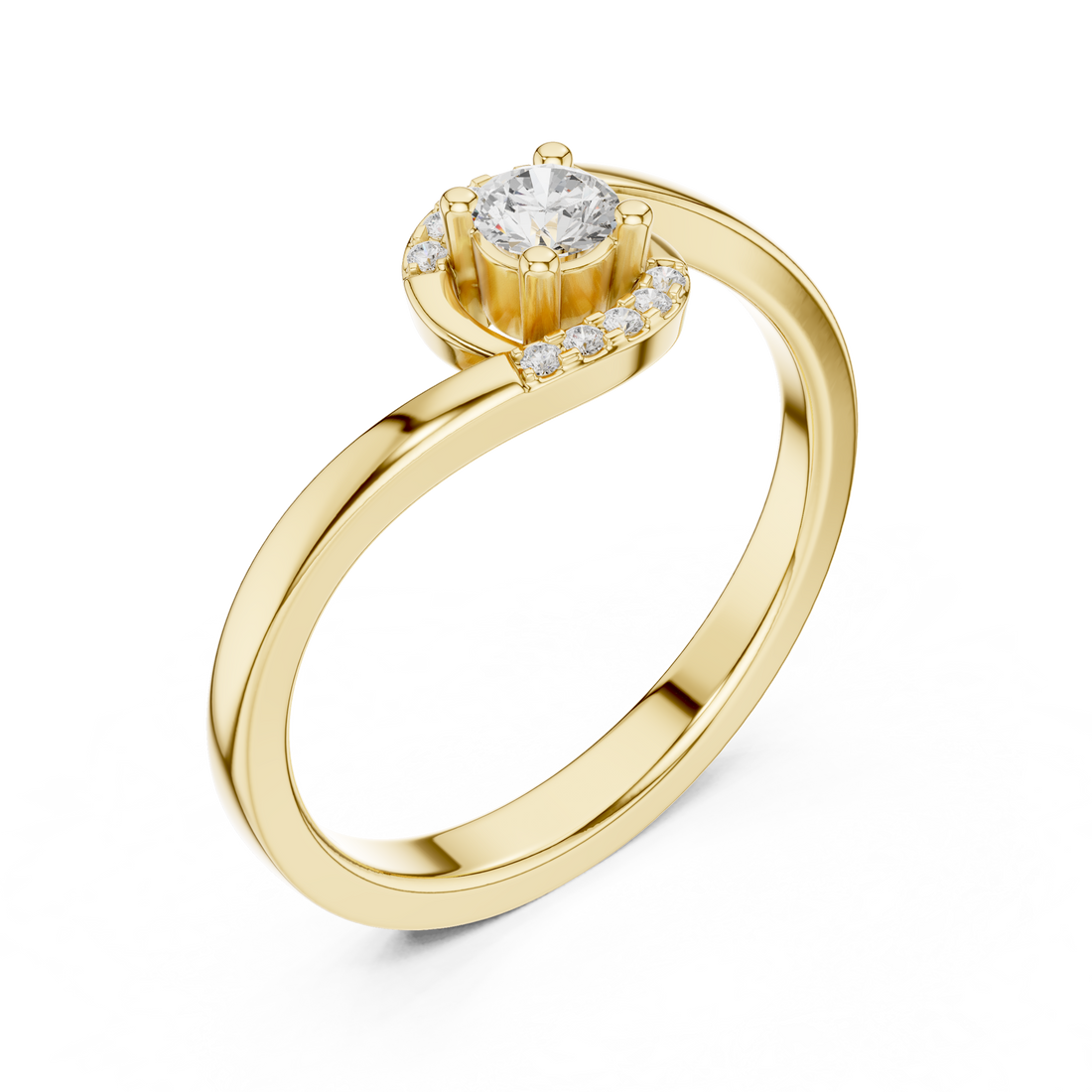 Stylish engagement jewellery set featuring modern elegant design.