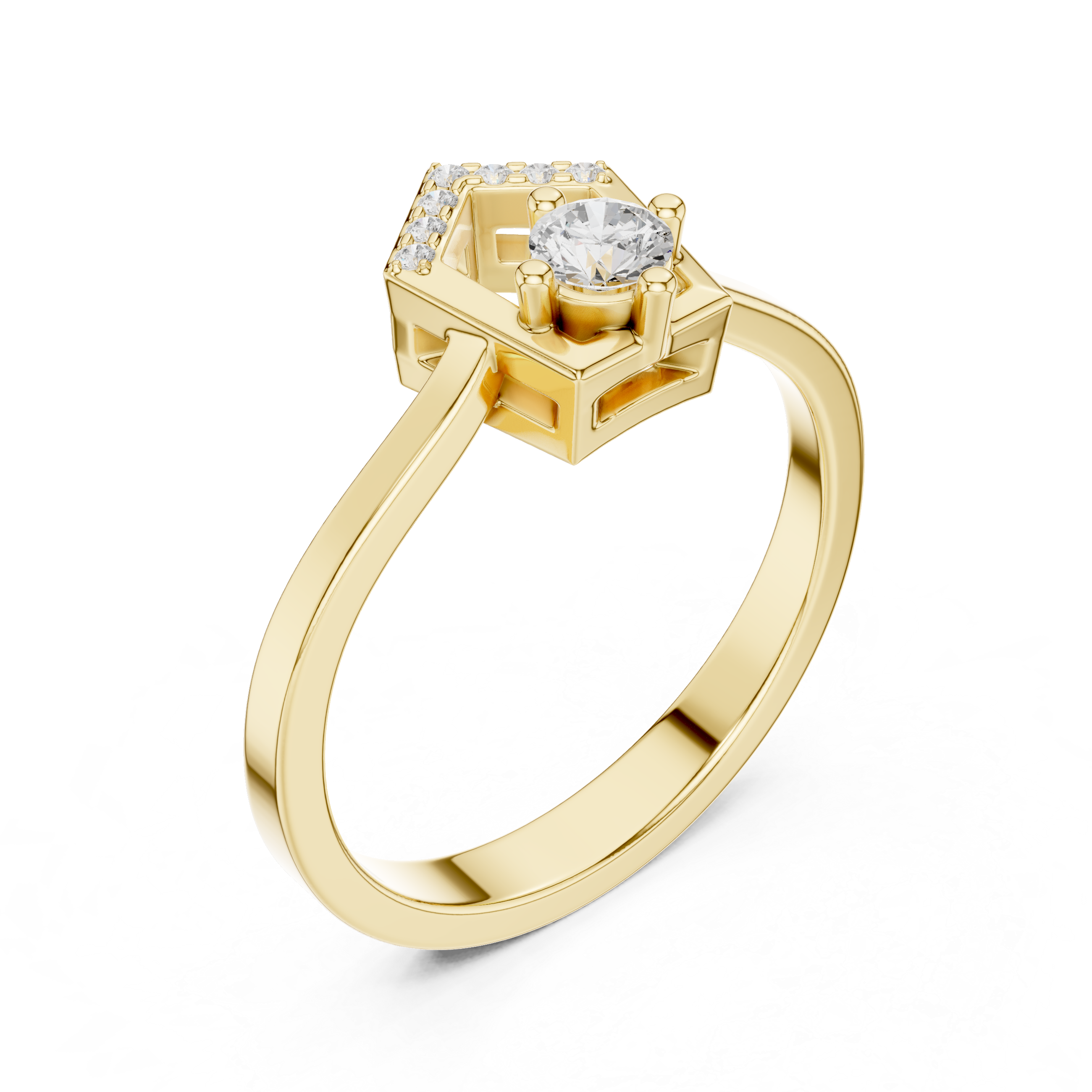 Classic eternity band featuring continuous diamond circle.