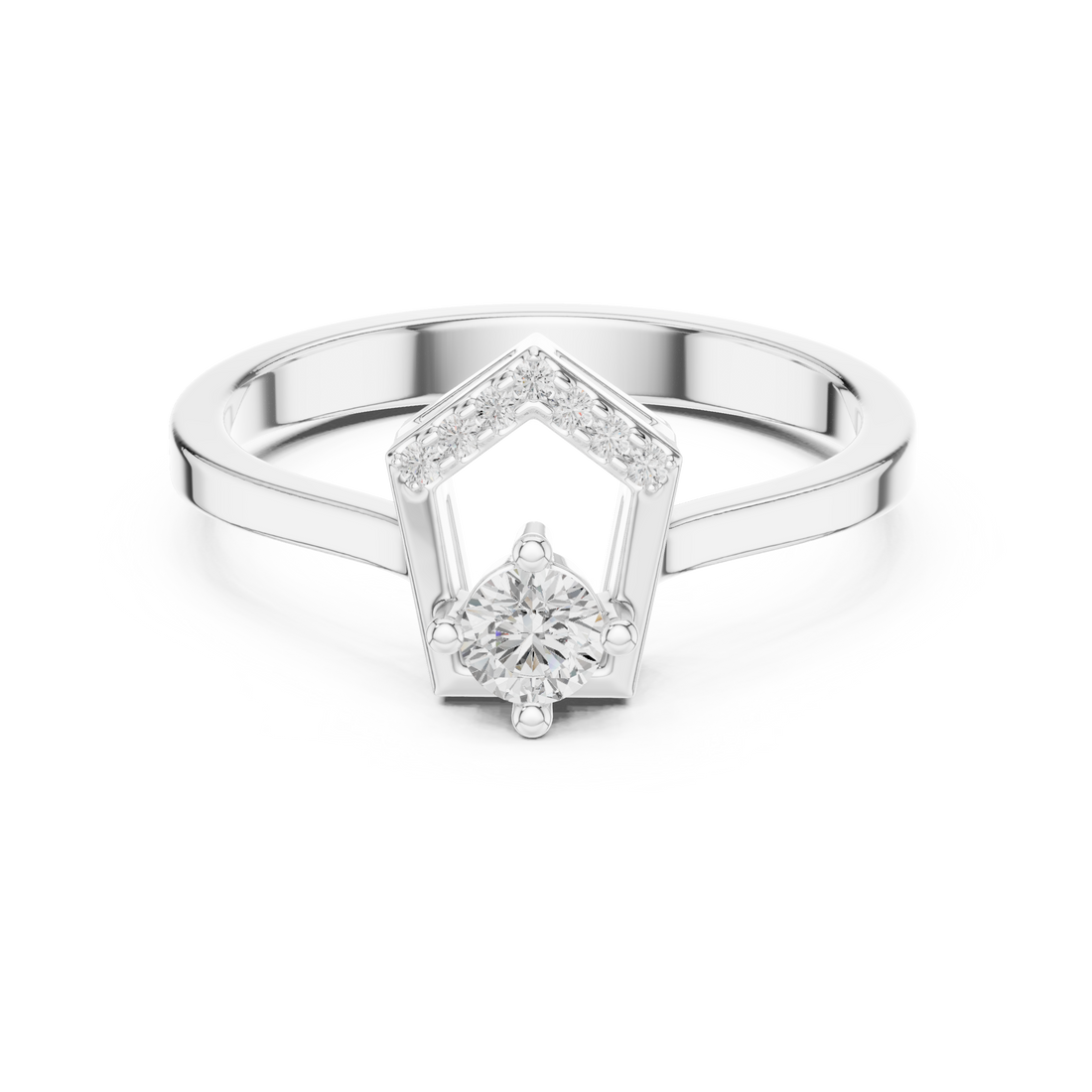 Luxury celebration ring featuring decorative gemstone centerpiece.