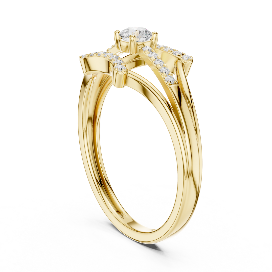 Stylish marquise diamond ring with elongated shape and delicate prong setting.