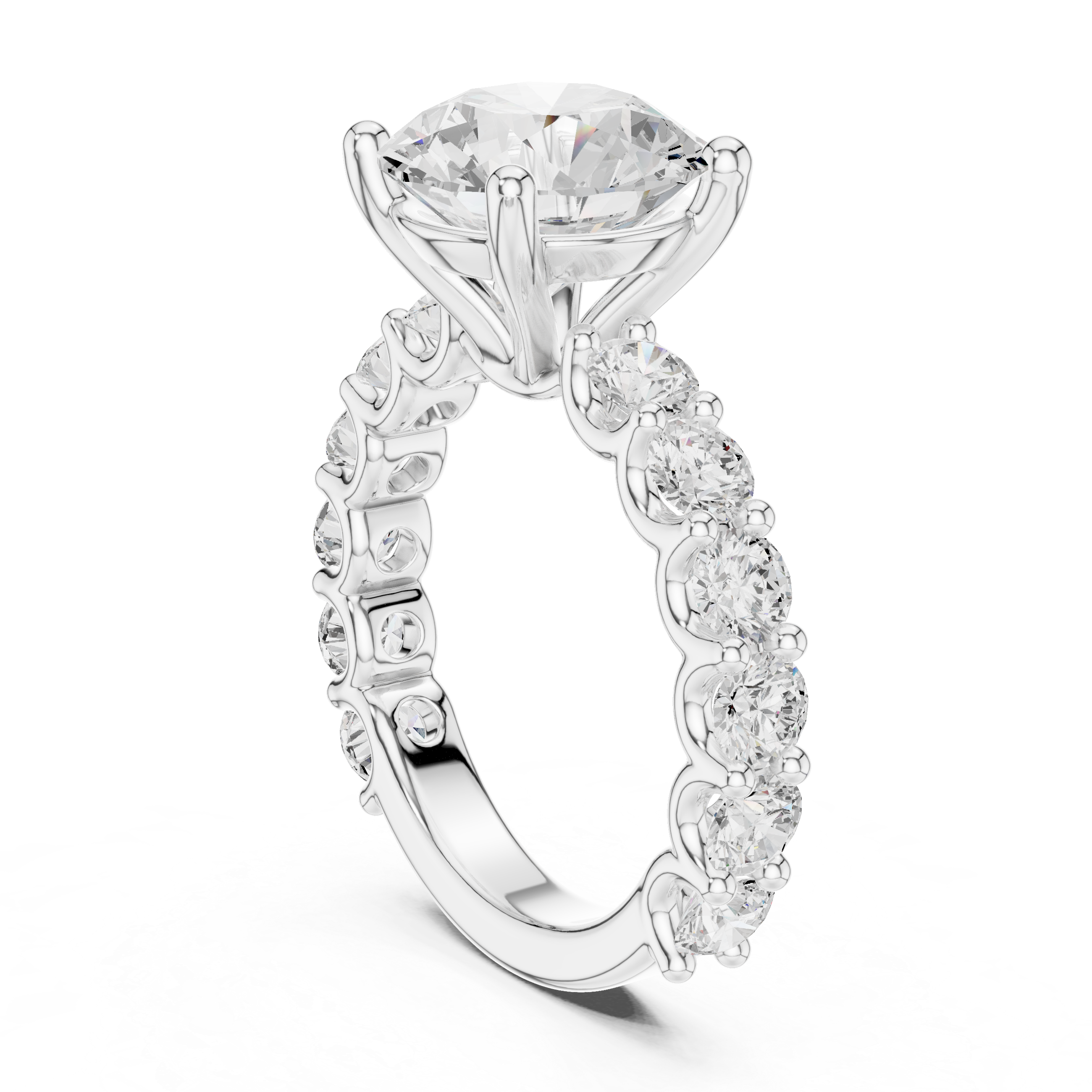 Designer diamond link bracelet with sparkling stone accents.