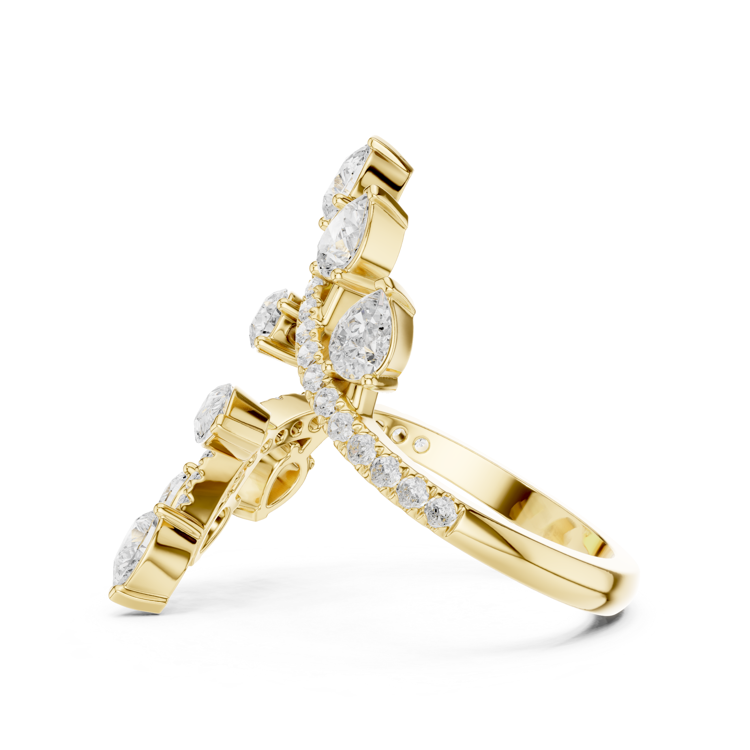 Elegant hoop earrings featuring textured gold surface.